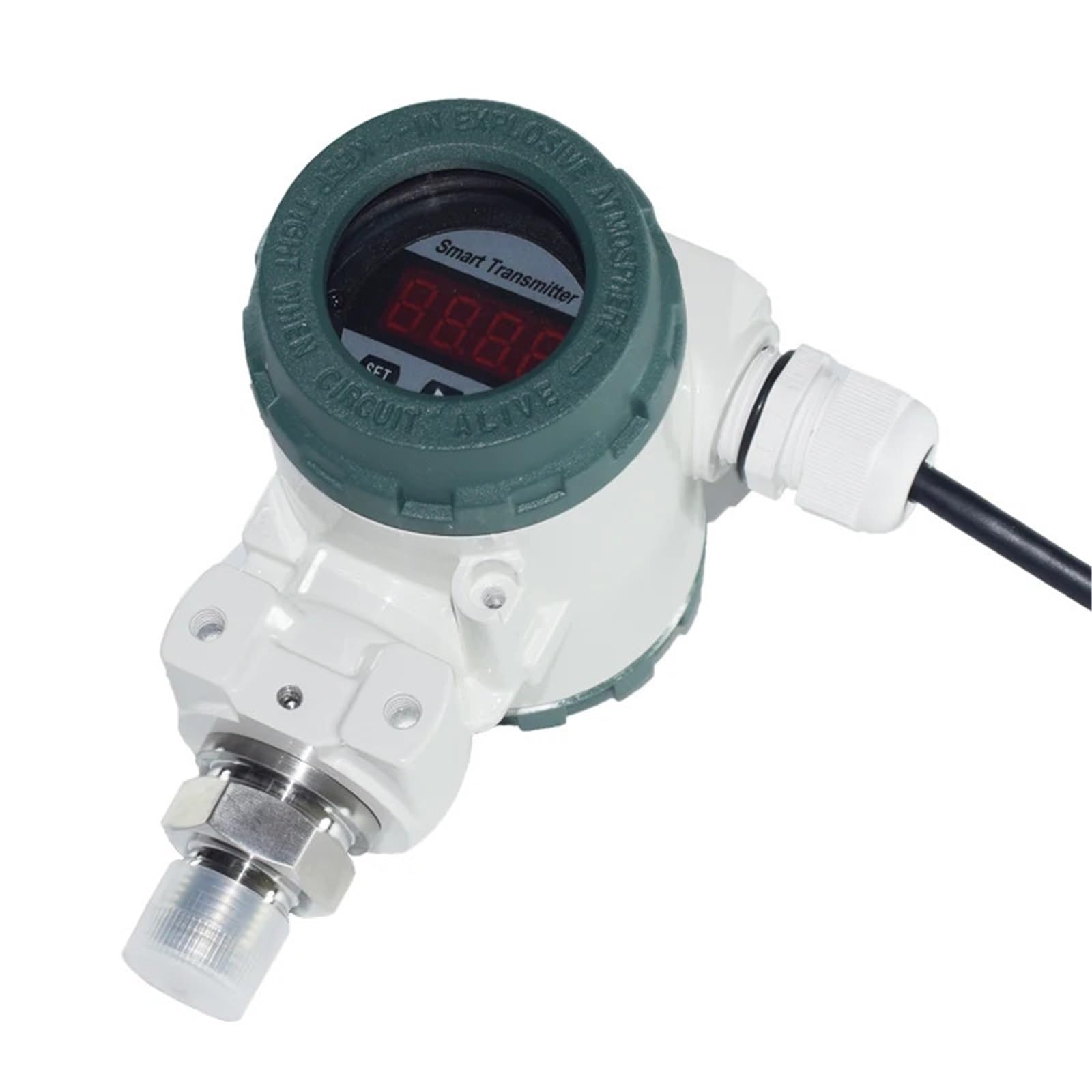 Transmisor de presión con pantalla LED 2088, salida 4-20 mA, sensor for agua, aire, aceite y líquidos (positivo/negativo) Alta precisión(0-10KPa)