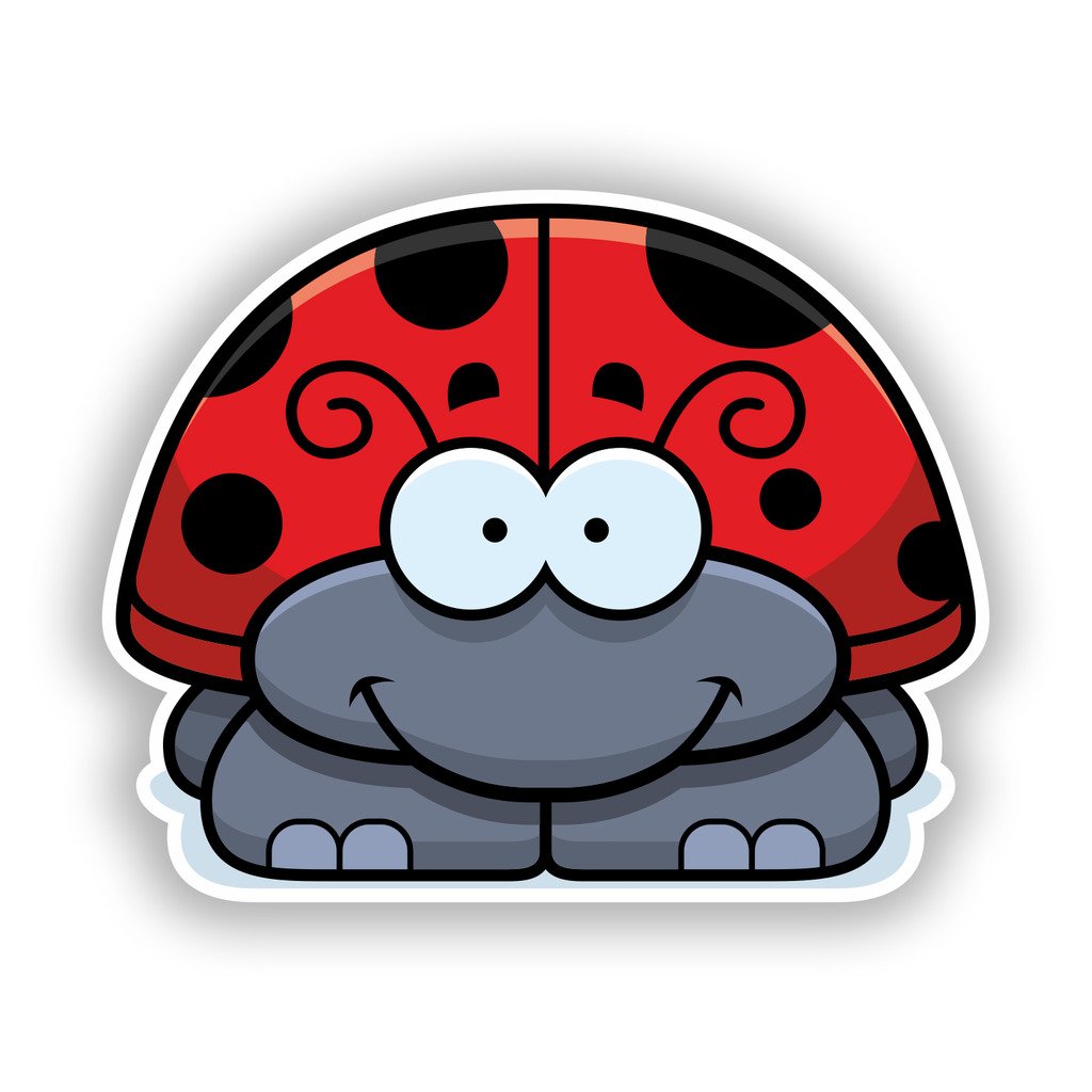 Destinationvinyl Multi 2 X 10Cm/100Mm Ladybird Vinyl Stickers Travel Luggage #10689