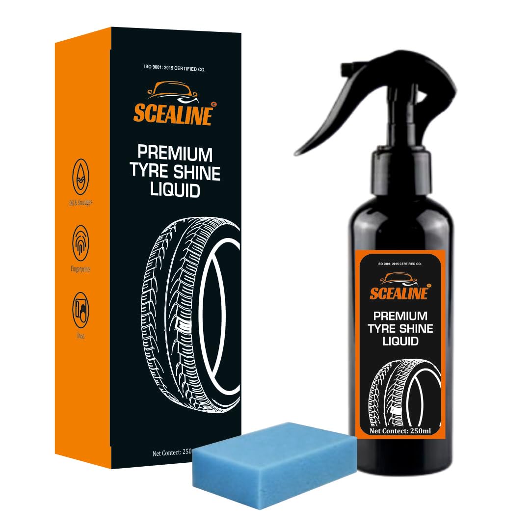 Bike & Car Tyre Polish With Foam Applicator 250ml Extreme Black Tyre Shine | Dirt Repellant Formulation, UV-Protection Prevents Fading & Cracking of Tyres | Long Lasting Ultra Wet Black Shine-image-20