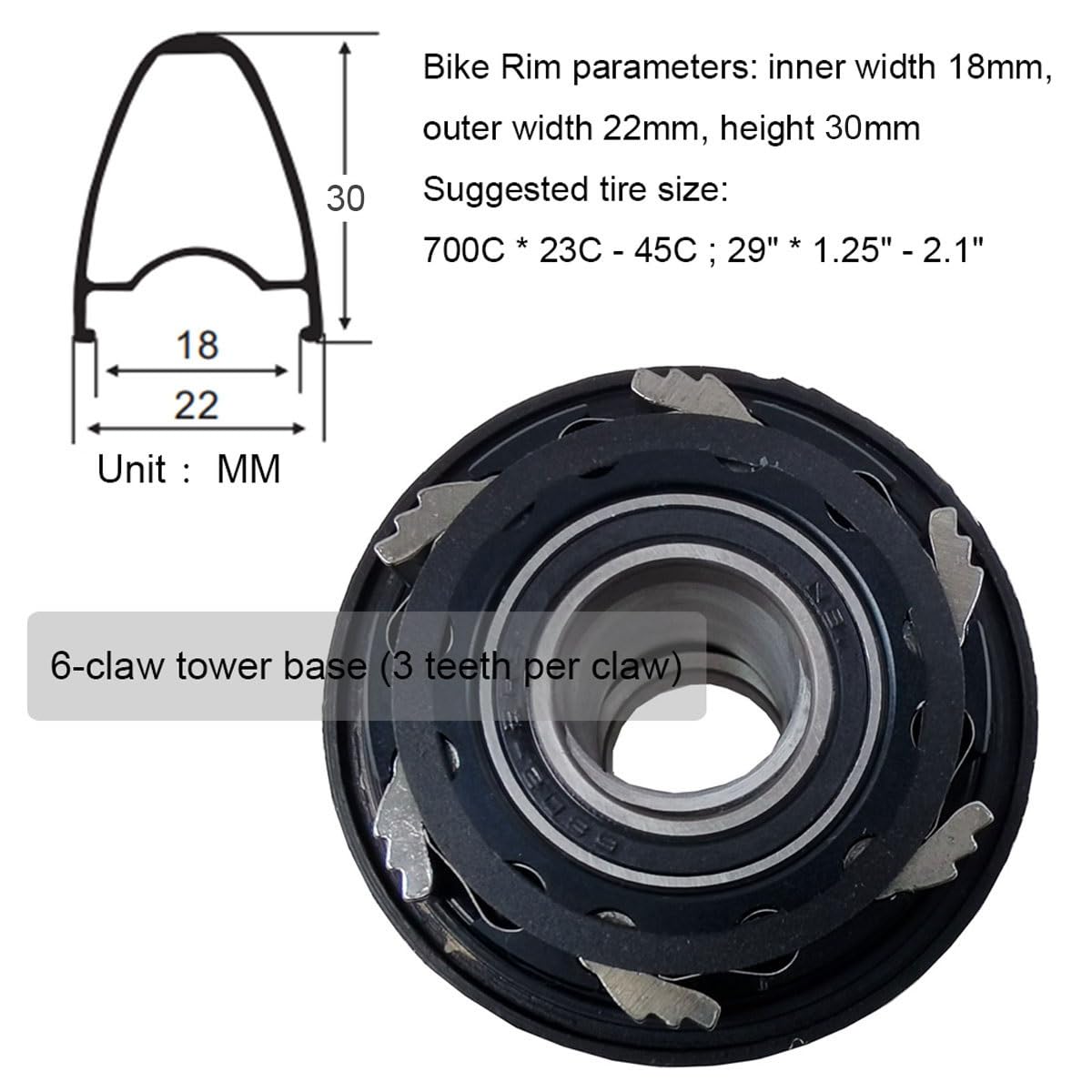 Zestaw kół do roweru szosowego 700C, ultralekkie koło ze stopu aluminium 30 mm przód/tył 24H wysoka wytrzymałość felgi kompatybilne 8-12 prędkości