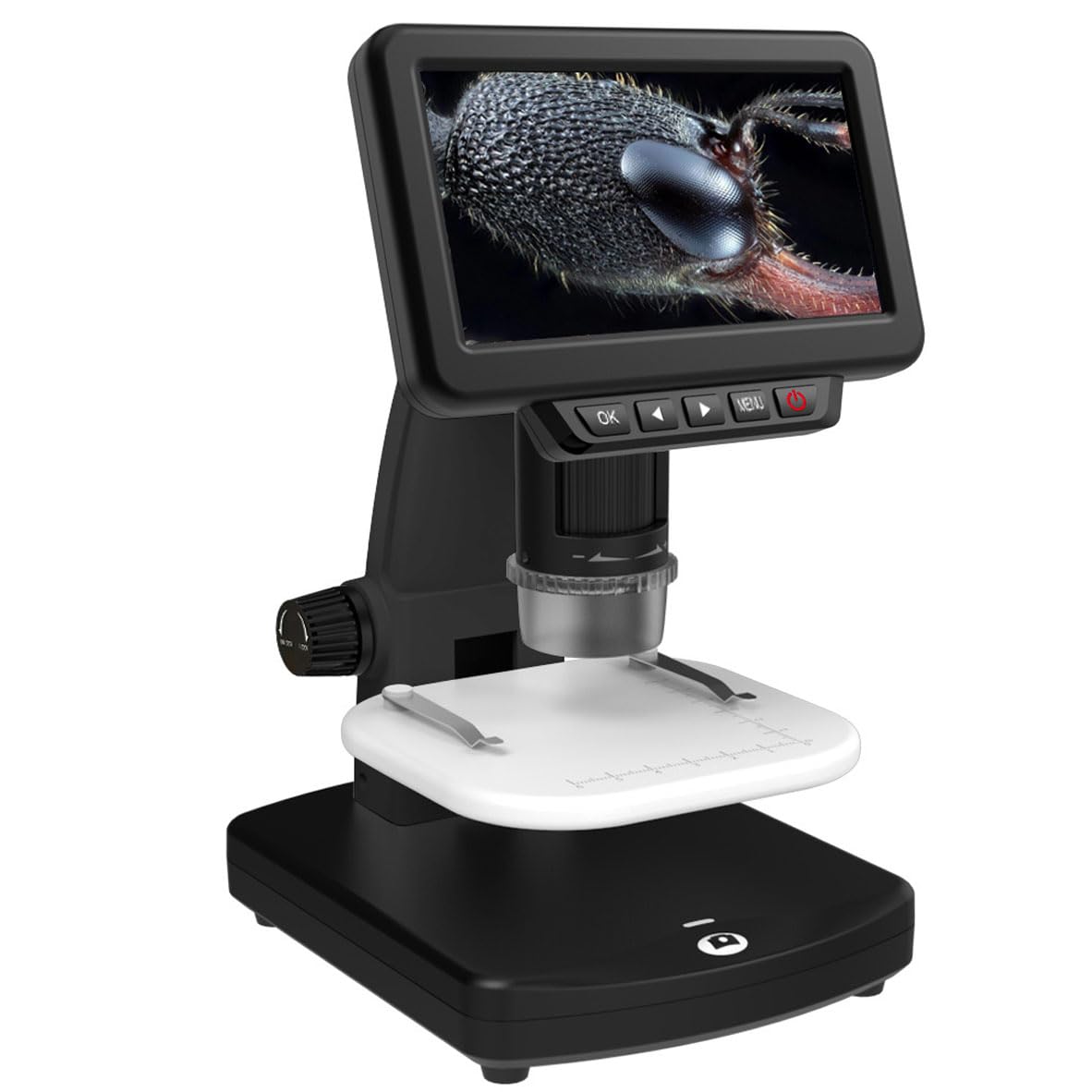 1500X Magnification Digital Microscope, 5 Inch Digital Microscope, 10-1500x Magnification Camera, with 8 Adjustable LED Lights, 32GB, for Kids and Adults for Coin,Stamps,Plants,Soldering