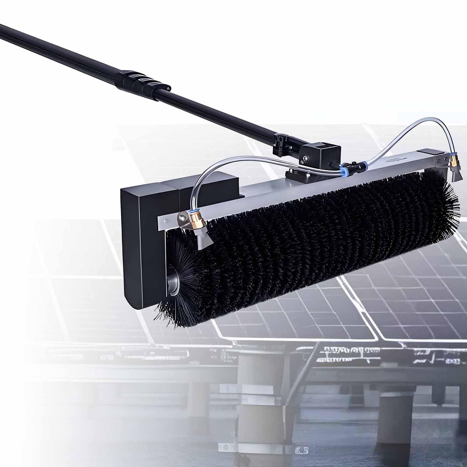 Brosse pour panneau solaire télescopique de 7.5m à usage humide et sec