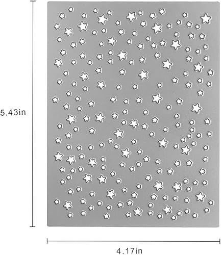 Miniatura 2 de Troqueles de corte de fondo de estrellas, cinco estrellas puntiagudas troqueladas, plantillas de metal en relieve para tarjetas de álbumes de