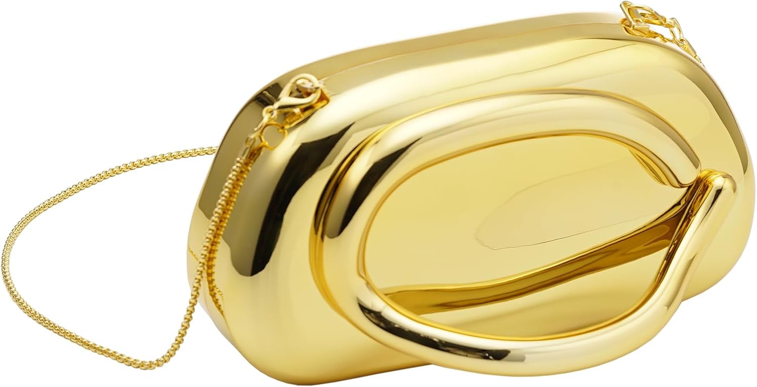 BOOMRICH Evening Clutch Purse for Women Zipper Acrylic Handbag Shoulder Crossbody Bag with Chain Wedding Party Casual