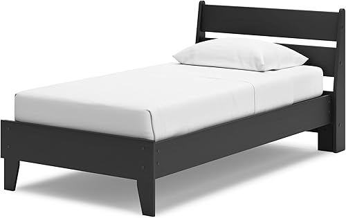 Miniatura 4 de Signature Design by Ashley Socalle Casual Twin Panel Platform Bed, Foundation or Box Spring Not Needed, Black Negro -,Blanco,Azul,Marrón miel,Beige