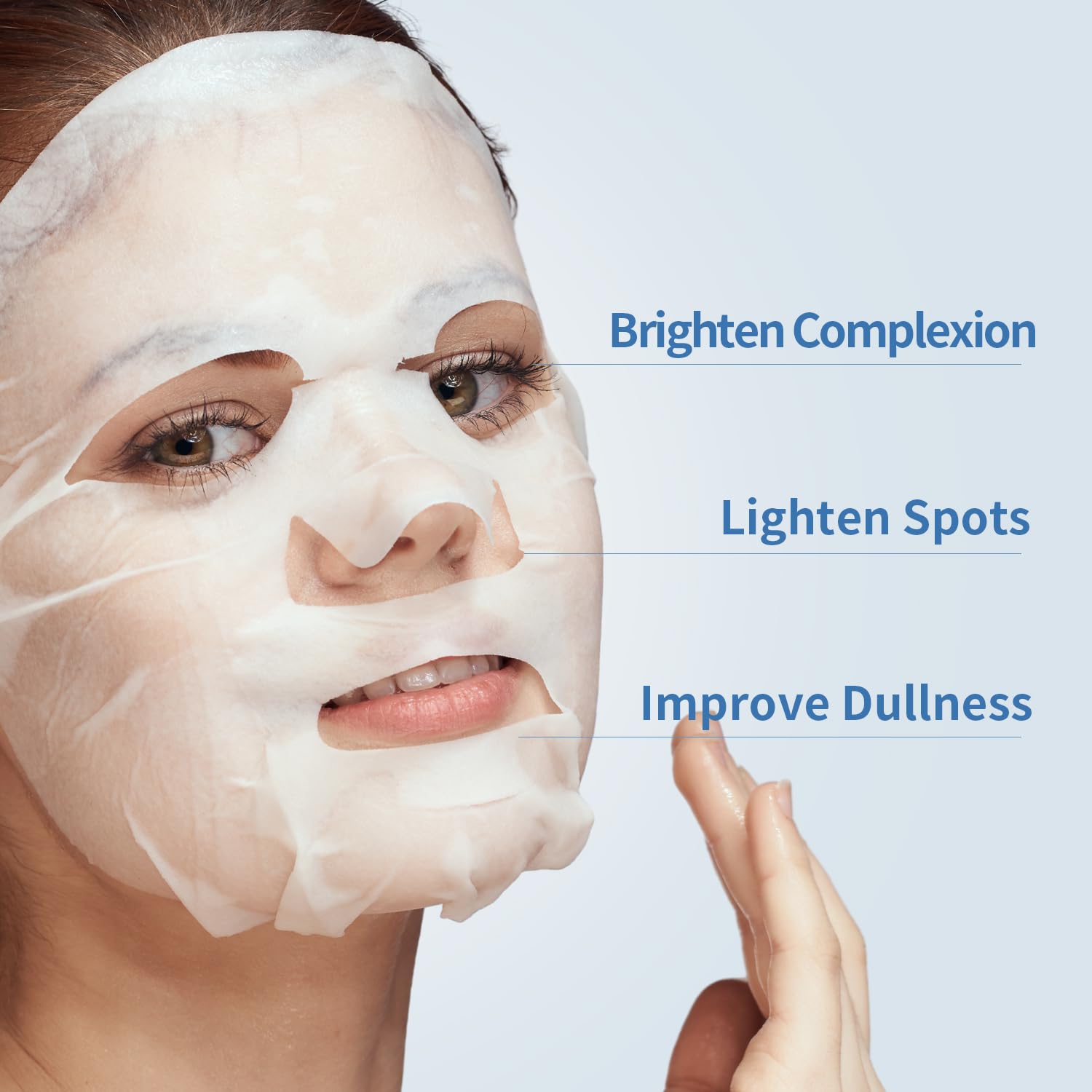 RAZUYEN Brightening Face Mask (10 Sheets), With Rosa Water, Niacinamide, Vitamin C and Hyaluronic Acid - Image 4