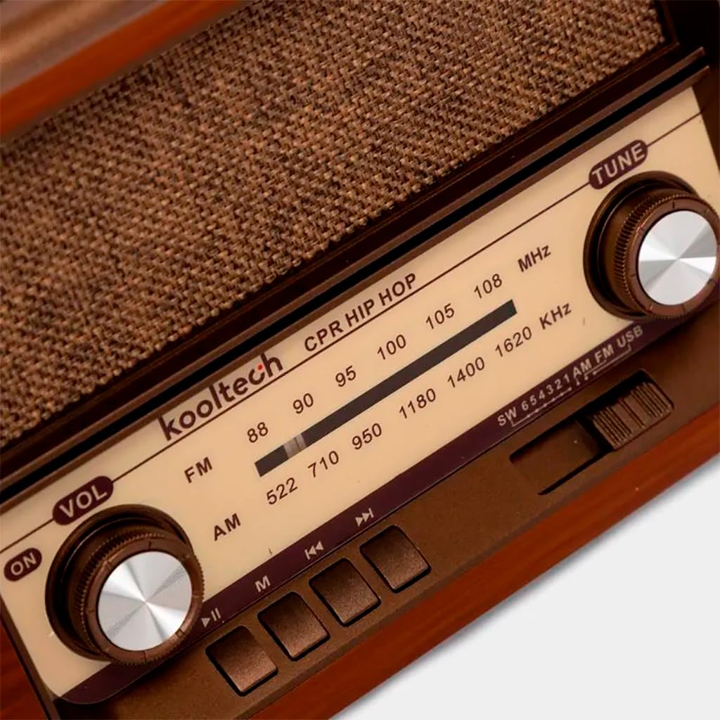 Radio Altavoz Kooltech CPR Hip Hop – 8 Bandas FM/Am/SW con Bluetooth, USB y TF
