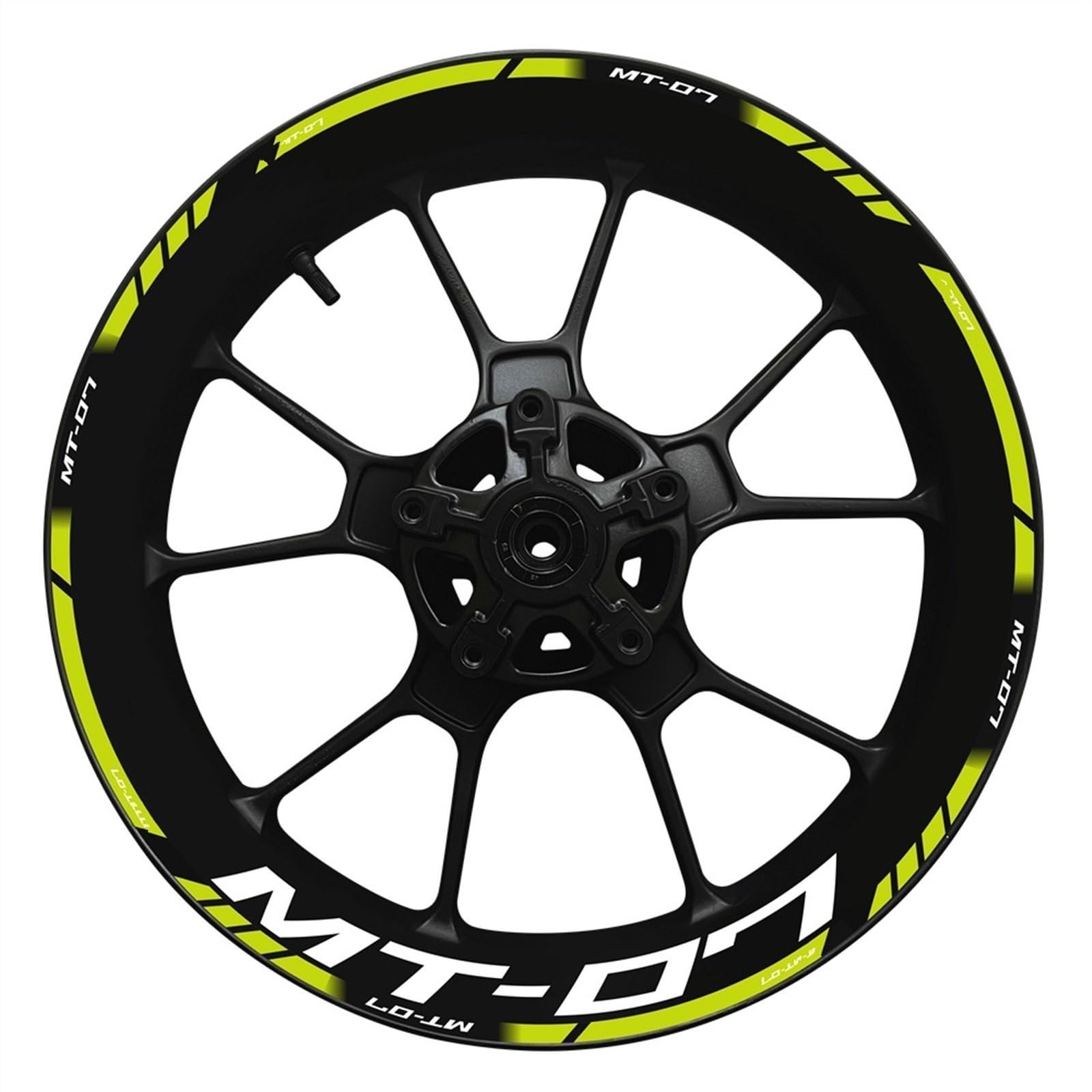 Motorcycle Wheel Hub Decal Decoration Set Rim Reflective Stickers for Yamaha MT07 MT 07 MT-07 2022 Decorative(Color10)