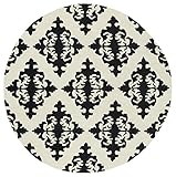 Kaleen Rugs Evolution Collection EVL05-02 Black Hand Tufted 3'9' ROUND Rug
