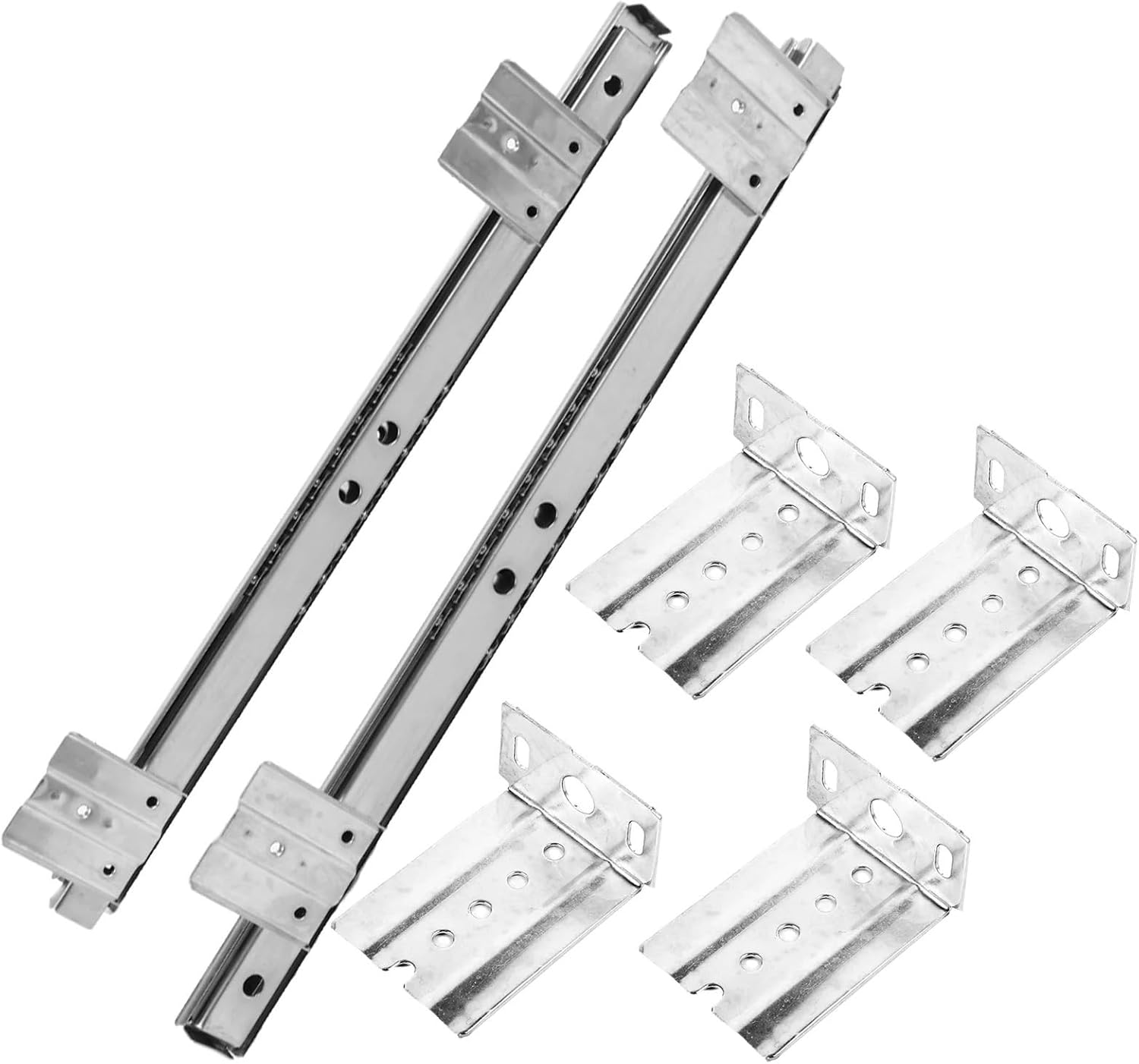 Keyboard Drawer Rail Desk Tray Slide Rail Track Bearing Adjustable Steel Side Mount Suites Underdesk