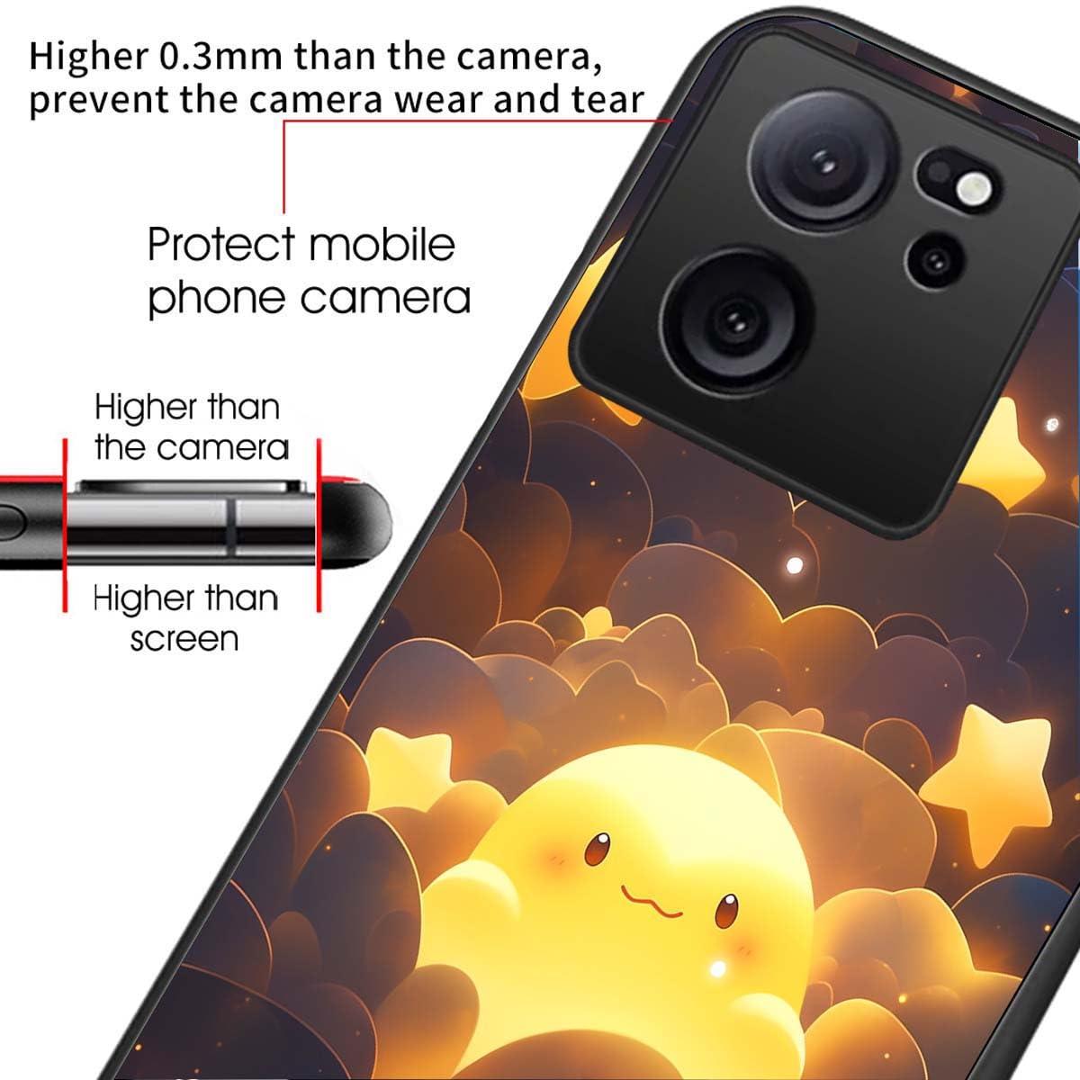 PEIYE Cover per Xiaomi 13T / Xiaomi 13T Pro, Custodia in Silicone Morbido con Telaio in TPU e Pannello Posteriore in Vetro Temperato Integrato, Case Antiurto con Design a Gradiente, 07