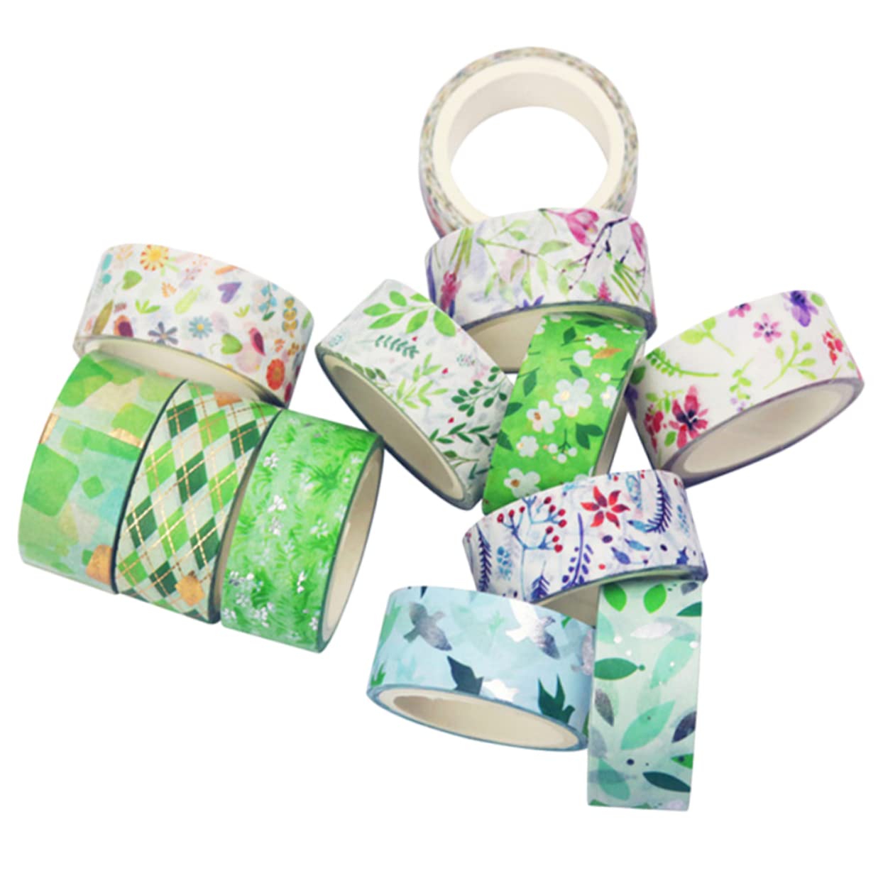NUOBESTY 48rollen Washi Tape Mit Muster Für Scrapbooking Und Kreative Projekte Dekorative Klebebänder Frischen Farben Für Kunst Und Handwerk
