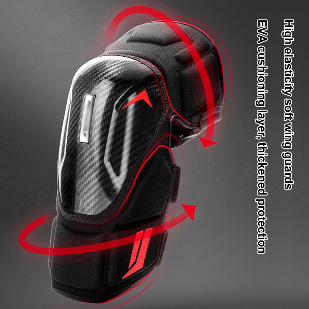 Ginocchiere Motociclistiche, Ginocchiera Leggere e Resistenti agli Urti con Fibra di Carbonio Protezione del Ginocchio Motociclistico, per Motocross Mountain Bike Yellow
