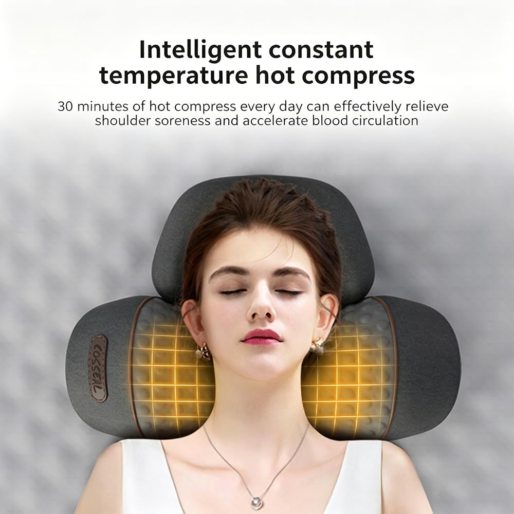 Callixes Theras Pillow Massage Neck Hump 3-in-1 Comfort Support, Portable Relaxation for Neck Shoulder Upper Back Suitable for Home Office Travel — view 3