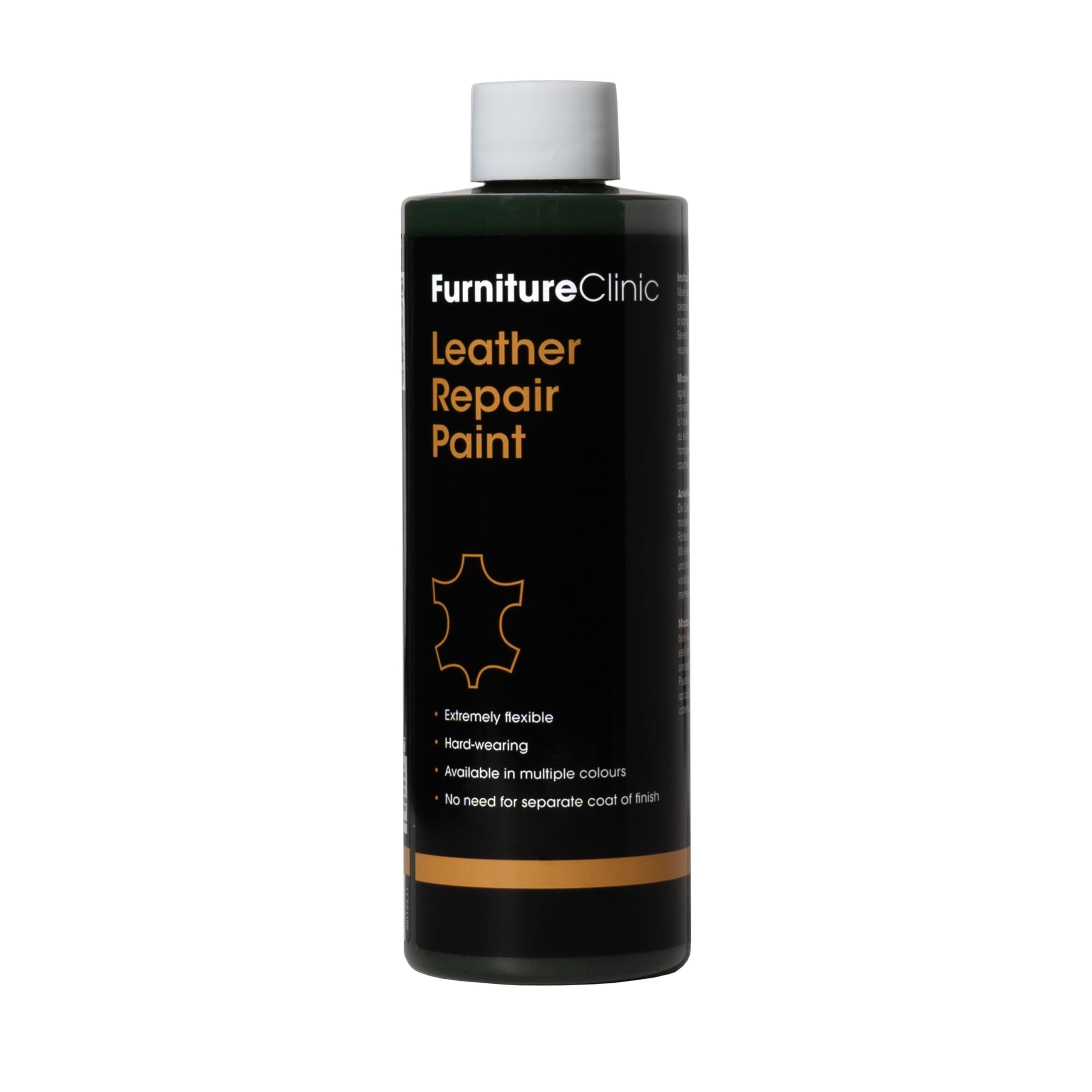 Furniture Clinic Leather Repair Paint & Dye | Self Seal Colourant for Quick and Easy Leather Repair | Suitable for Sofas, Car Seat, Shoes, Handbag, and More - Pine Green, 250ml