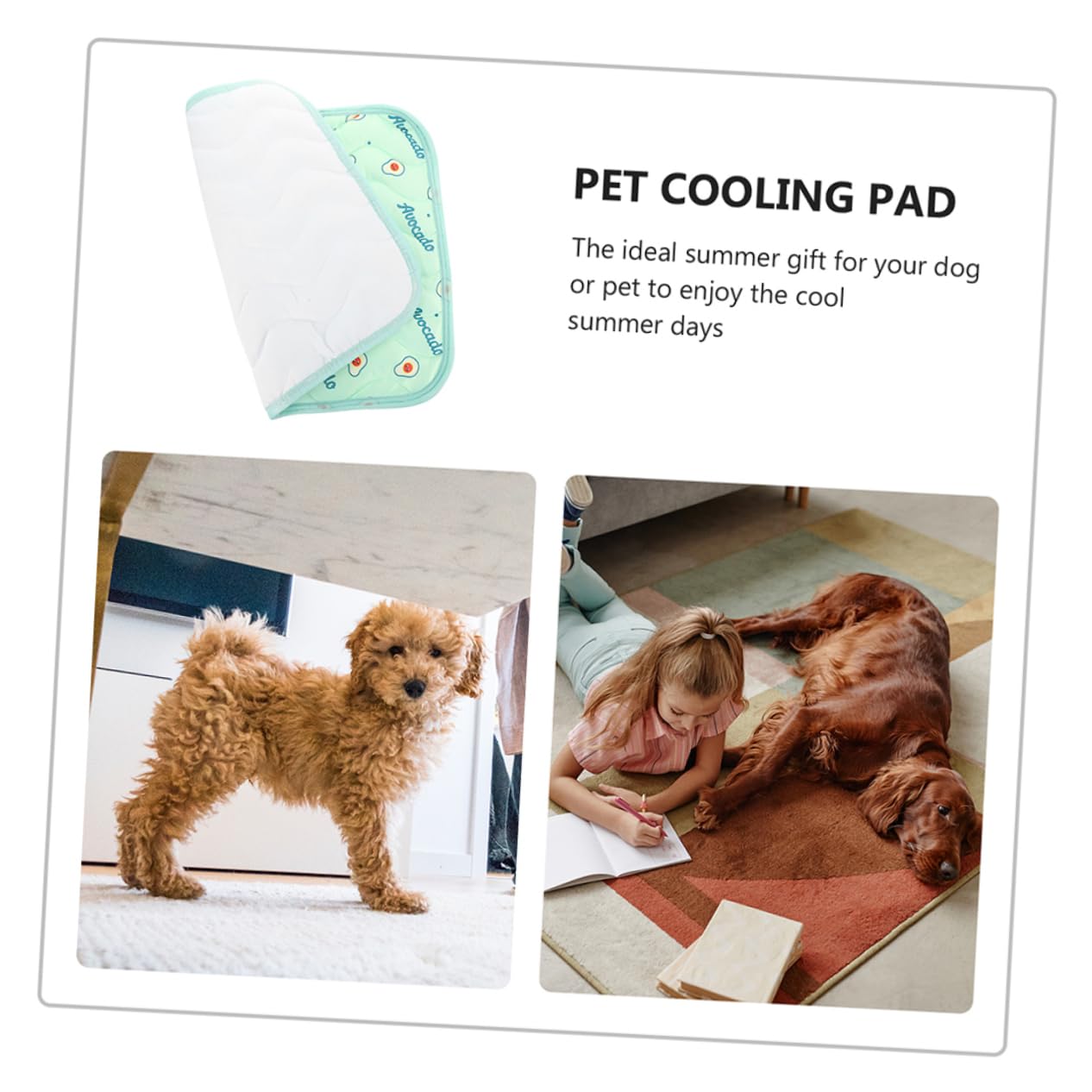 POPETPOP 6piezas Alfombrilla Higiénica para Perros Reutilizable y Lavable Empapador Absorbente para Cachorros Aguacate para Entrenamiento y Uso Interiores