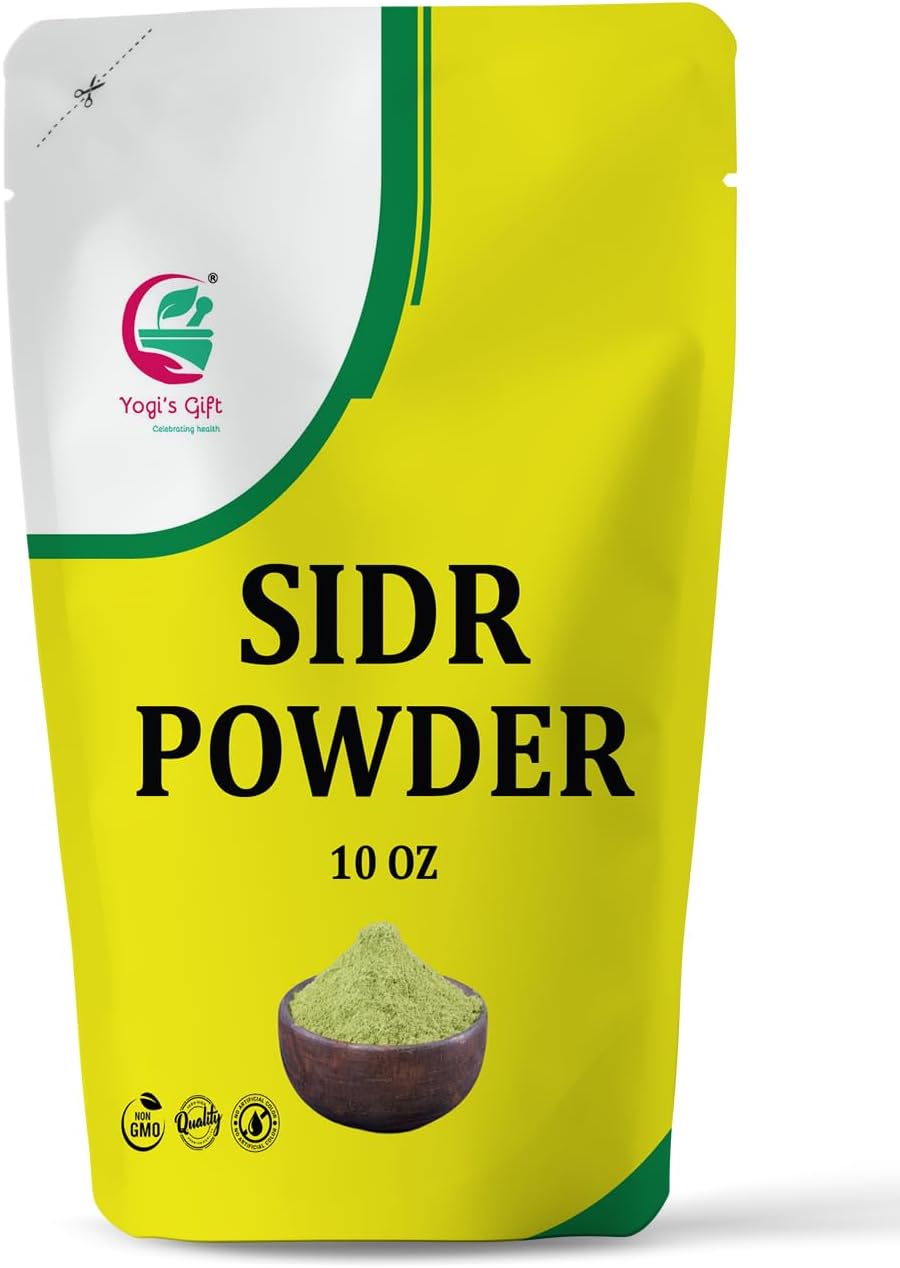 Yogi’S Gift – Celebrating Health Sidr Leaf Powder | Organically Grown 10 Oz (283 G) Natural Herbal Hair Cleanser & Conditioner Rejunivates Follicles Care