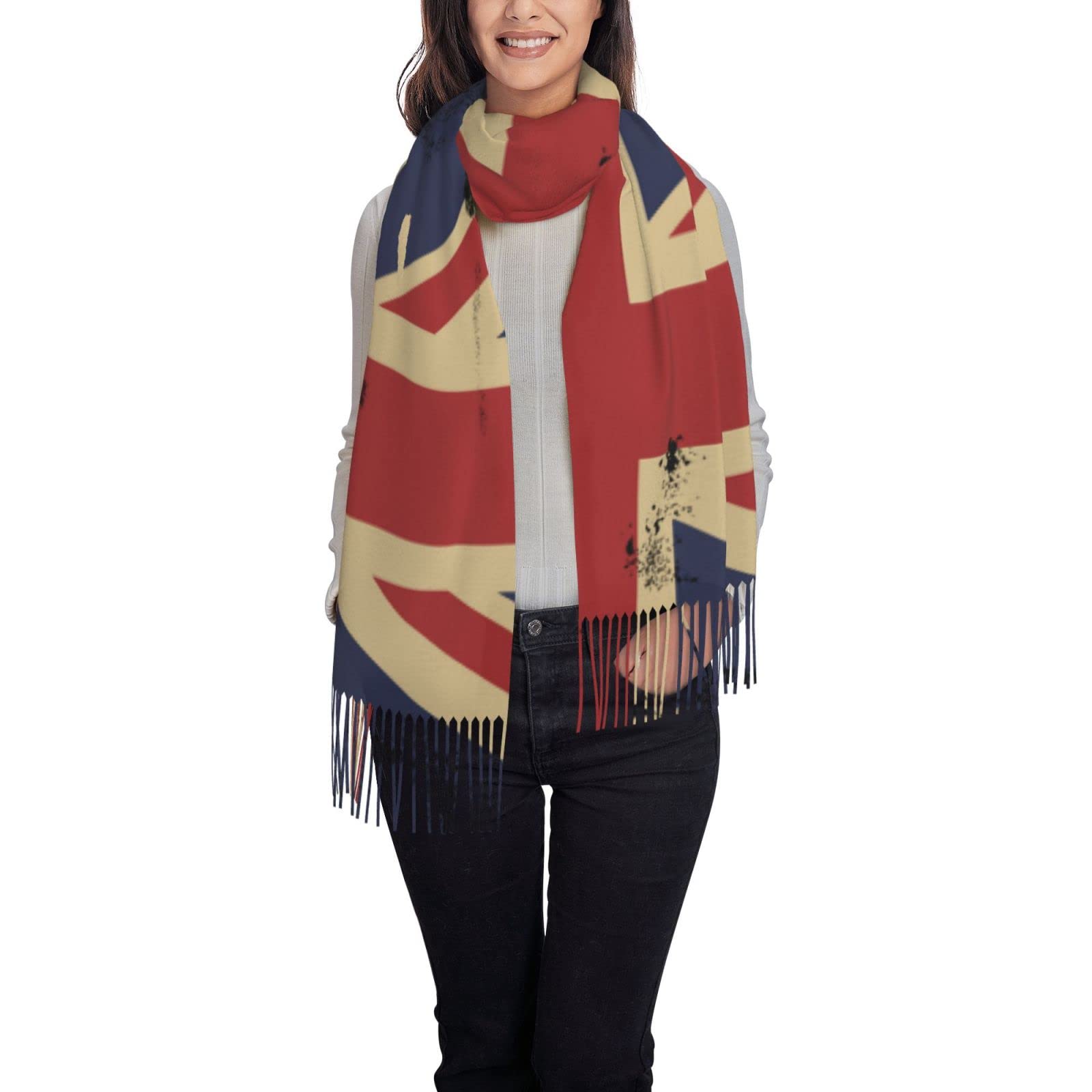 Amazon | [RFSHOP] イギリス 国旗 復古風 ストール 大判 マフラー