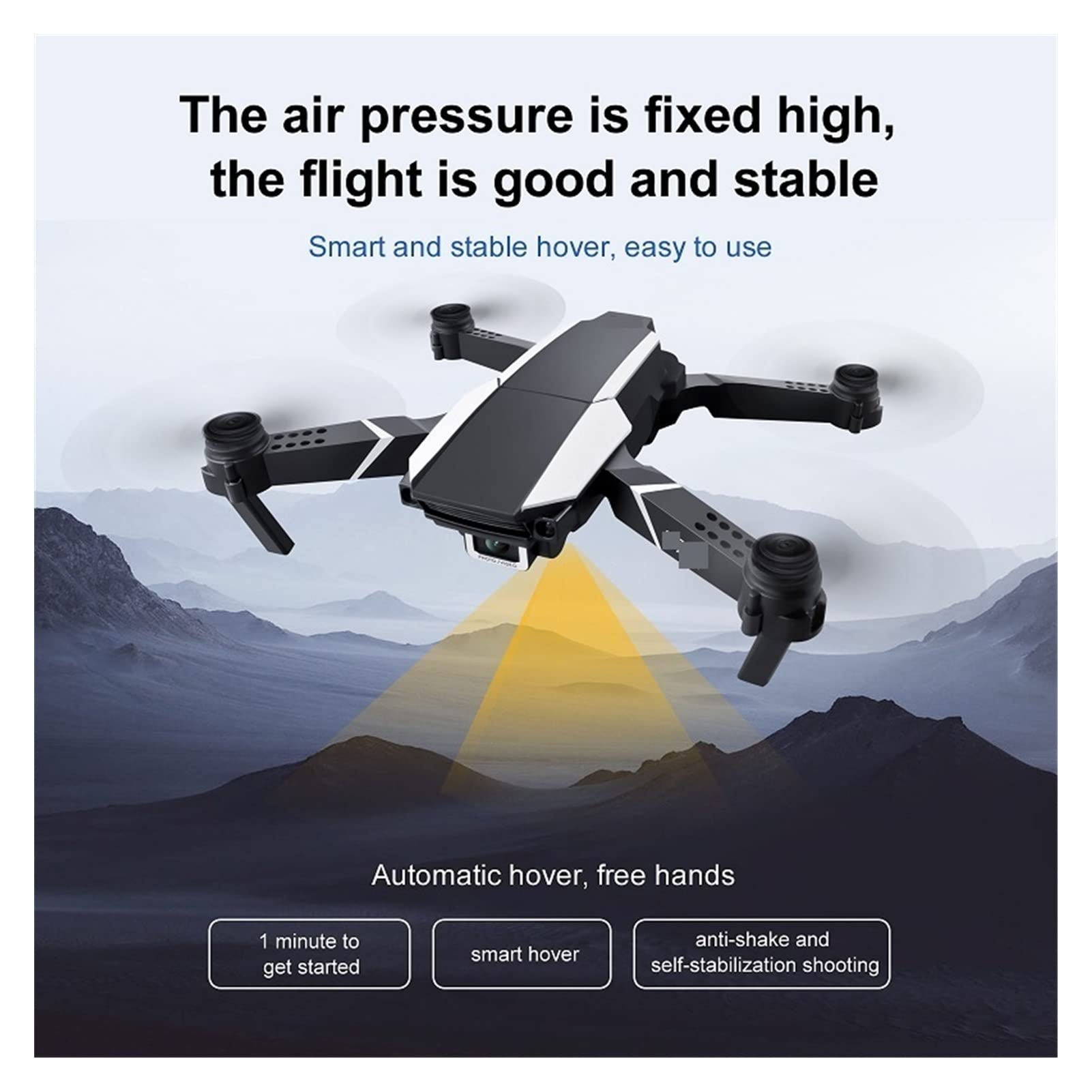 Składany dron Quadcopter Mini Drone 4K Podwójna kamera HD WiFi FPV Stabilne ciśnienie powietrza Zawis Profesjonalny składany quadkopter dla dzieci RC samolot (Kolor: szara torba Dual4K 2B Rozmiar: 1)
