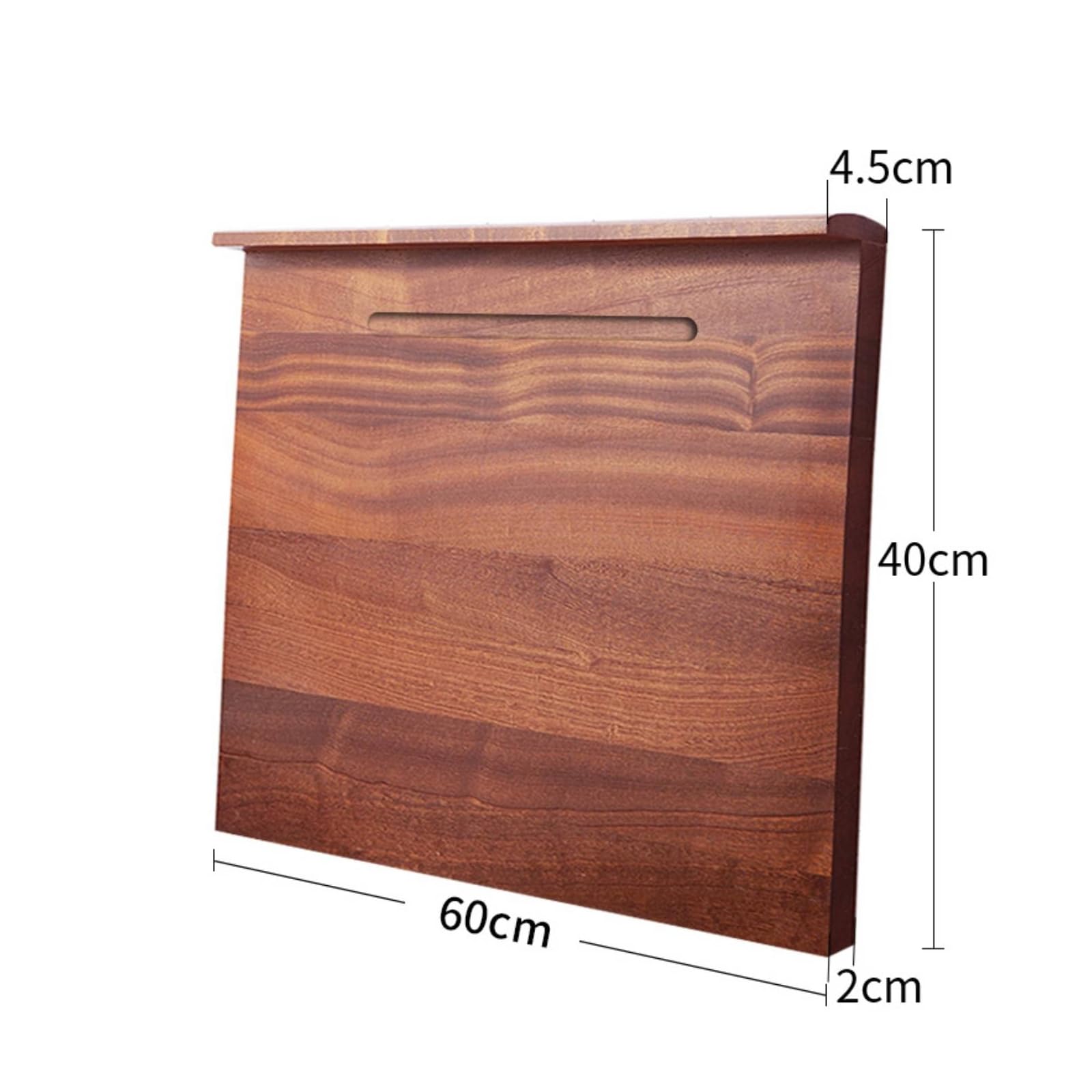 Amagogo Tabla de Cocina de Madera Tablero Tabla Superficie Borde Elevado Antideslizante y Canal de Goteo Madera de de 2 Cm para Amasar Hornear Cortar y, 60 40 2cm, Pestaña Única