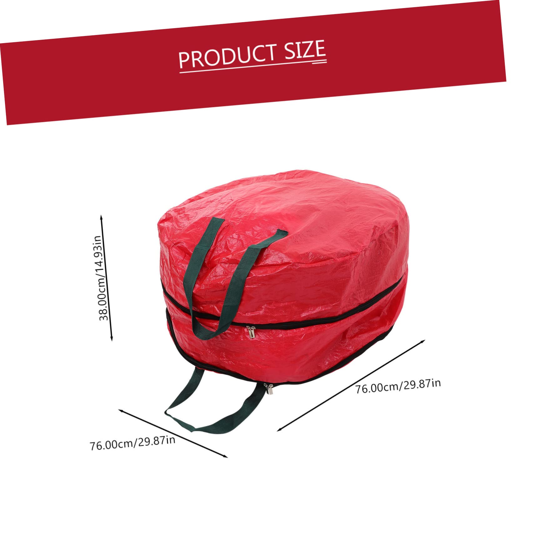 ABOOFAN Garland Storage Bag Large Oxford Cloth Round Storage Pouch Christmas Wreath Container Festive Decor