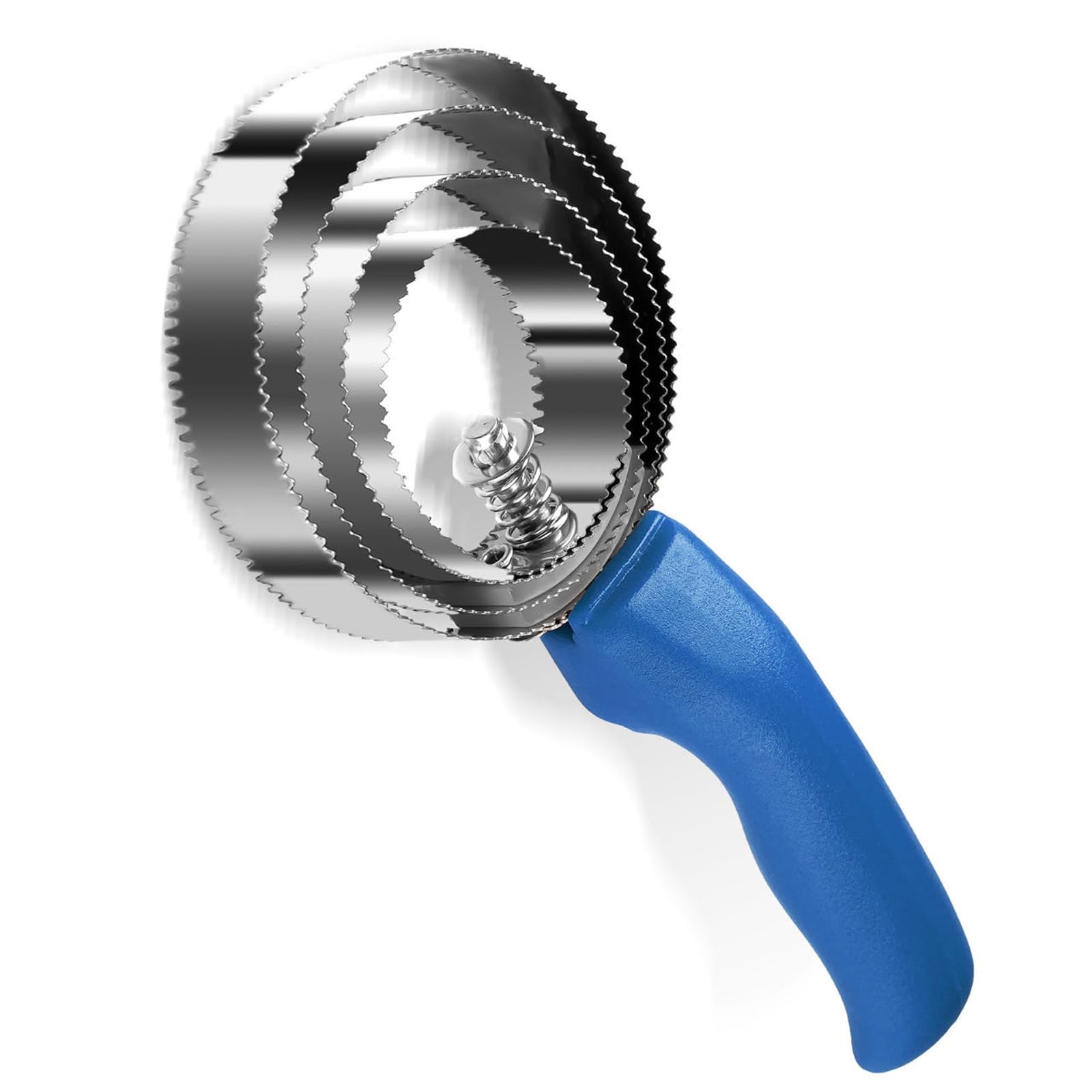 4 Rings Curry Comb Horse Brush - Reversible Stainless Steel With Handle