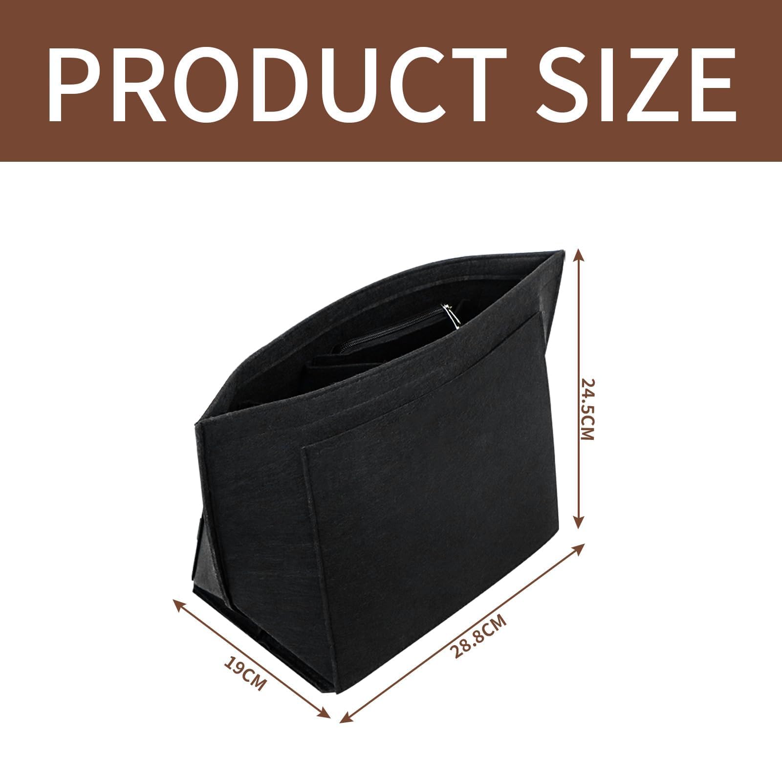 Organisateur de Longchamp Sac à Manches Longues, Organiseur de Sacs à Main Pour Femmes, Organiseur de sac à Main en Feutre, pour les Sacs à Main et de Transport (Noir, L)