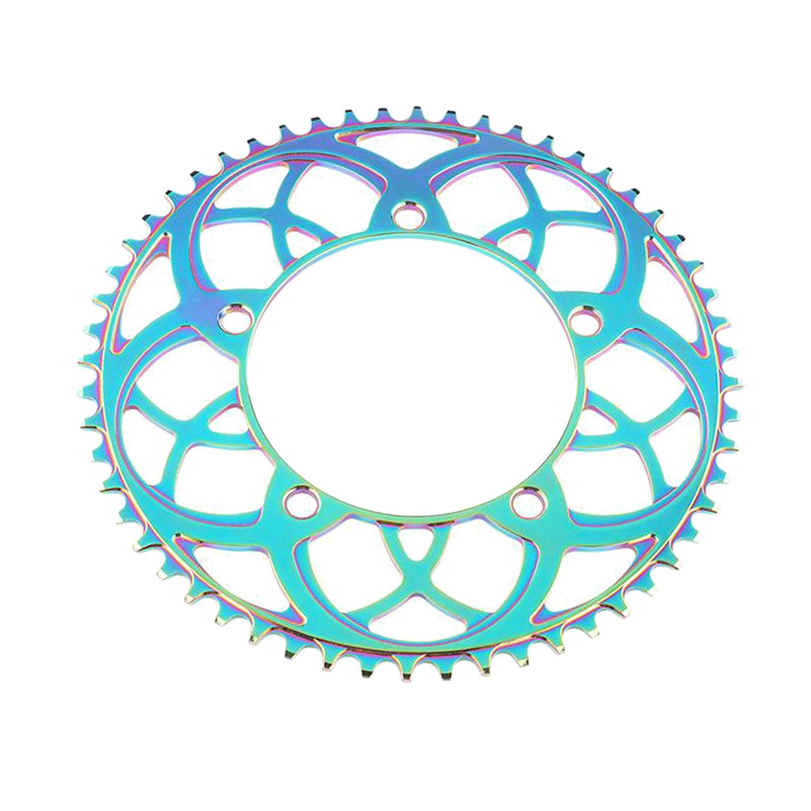 TISHITA Plato para Bicicleta Piñón de Cadena Rueda Dentada Engranaje de Aluminio Resistente Adecuado para Bicicletas de Montaña Carretera Plegable