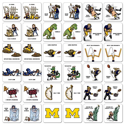 Image of YouTheFan NCAA Officially-Licensed Memory Match Game - Humorous, Team-Specific, Original Hand-Drawn Artwork, Fun for the Whole Family, for Fans Young and Old