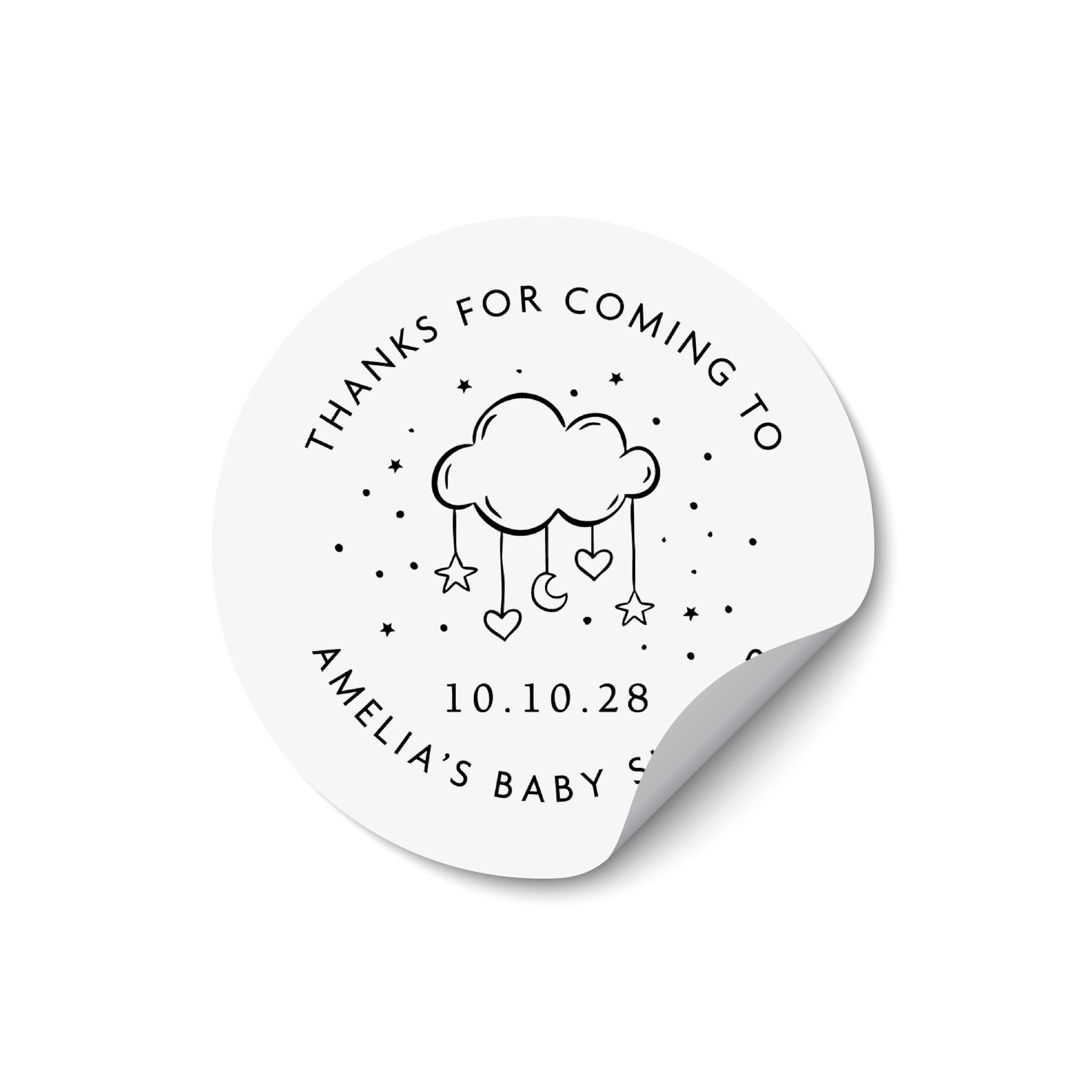 Safari Animal Baby Shower Stickers, Round Jungle Labels, Custom Name Tags, Baby Party Favour Decorations, Personalised Baby Shower Supplies - BS19