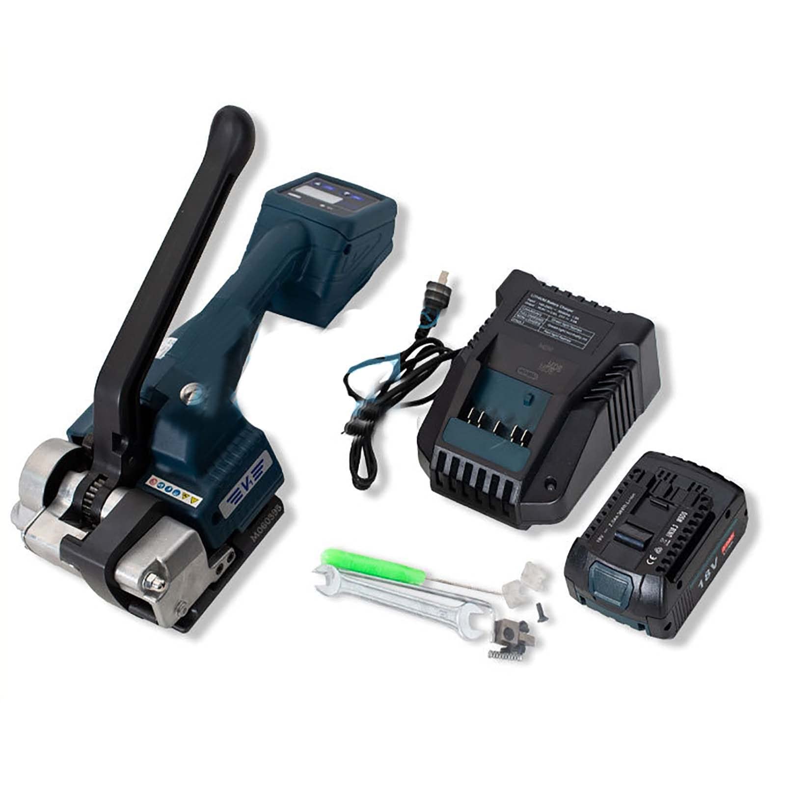 Máquina flejadora de fusión en Caliente portátil de Mano, Herramientas de Embalaje eléctricas/400 Piezas Pueden agruparse, batería de 2000 mAh, Ancho de flejado 13-16 mm for PP/Pet