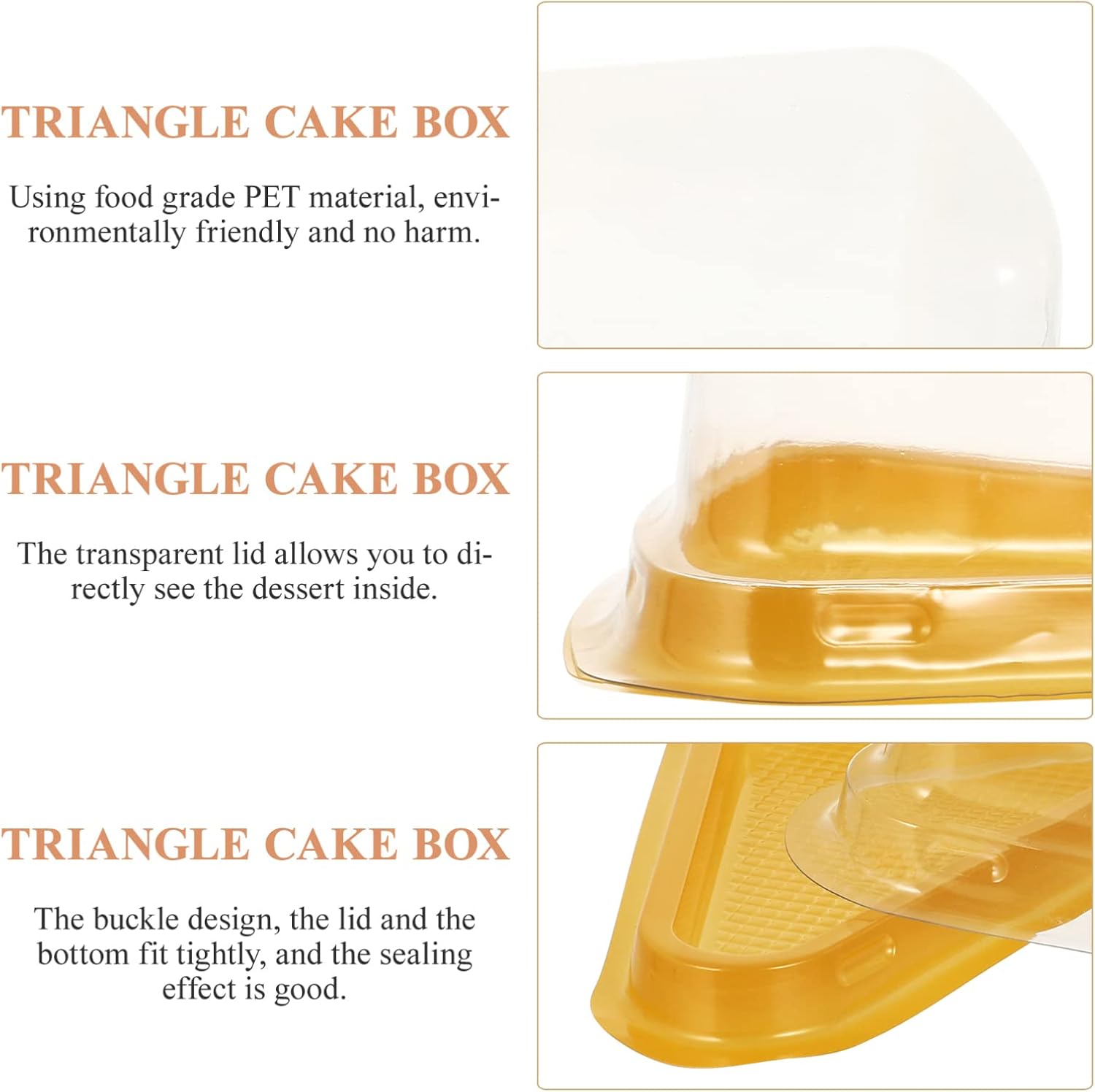 100Pcs Triangle Cupcake Carrier Boxes Transparent Single Cupcake Packing Containers for Cheesecakes Desserts Party Favors Elegant Design with Lid for Easy