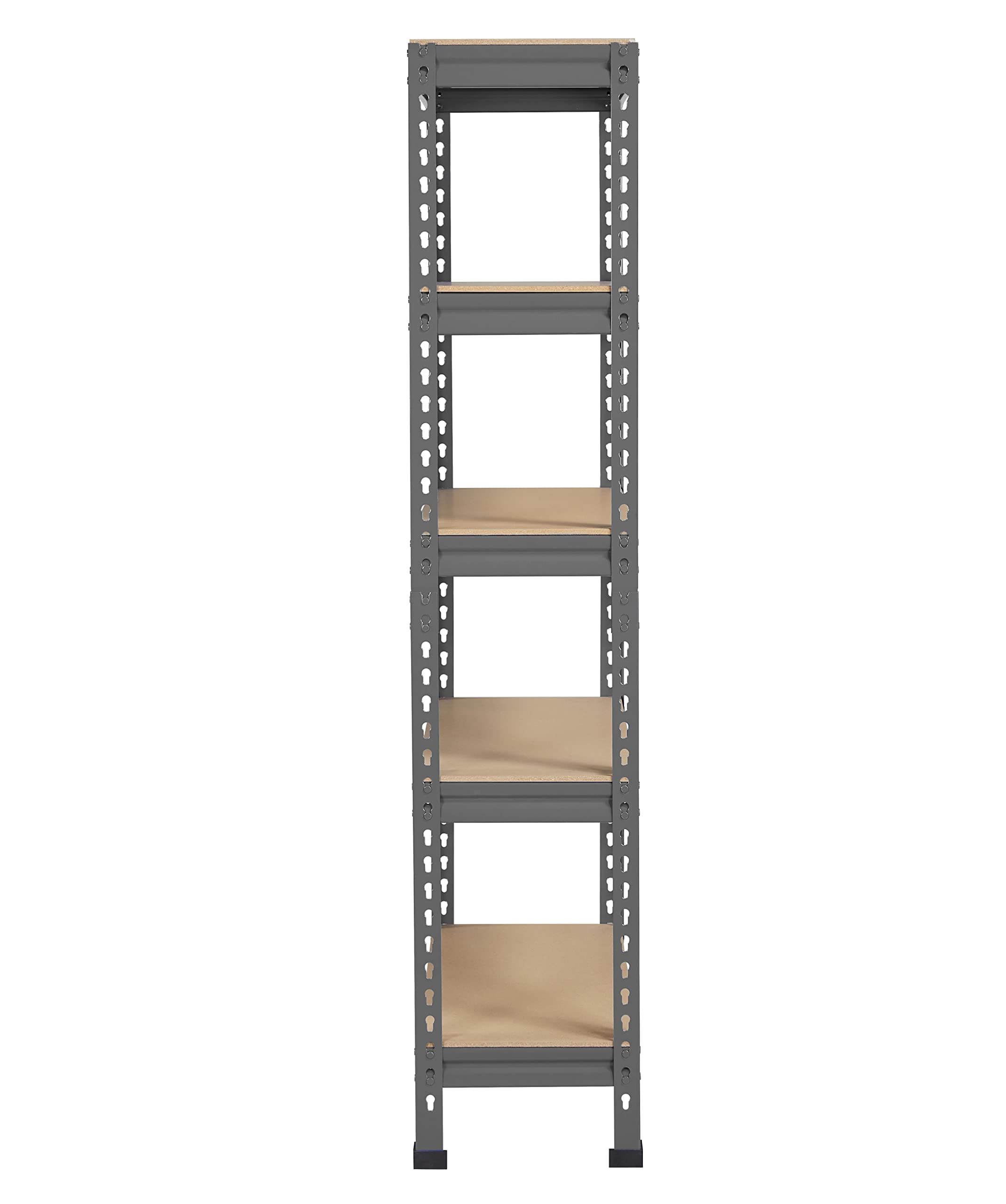 Yaheetech 5 półek narożnych, regałów magazynowych, metalowe, do dużych obciążeń, obciążenie 750 kg, regał piwniczy, regał wtykowy, system regałowy, 70 x 30 x 150 cm/ciemnoszary