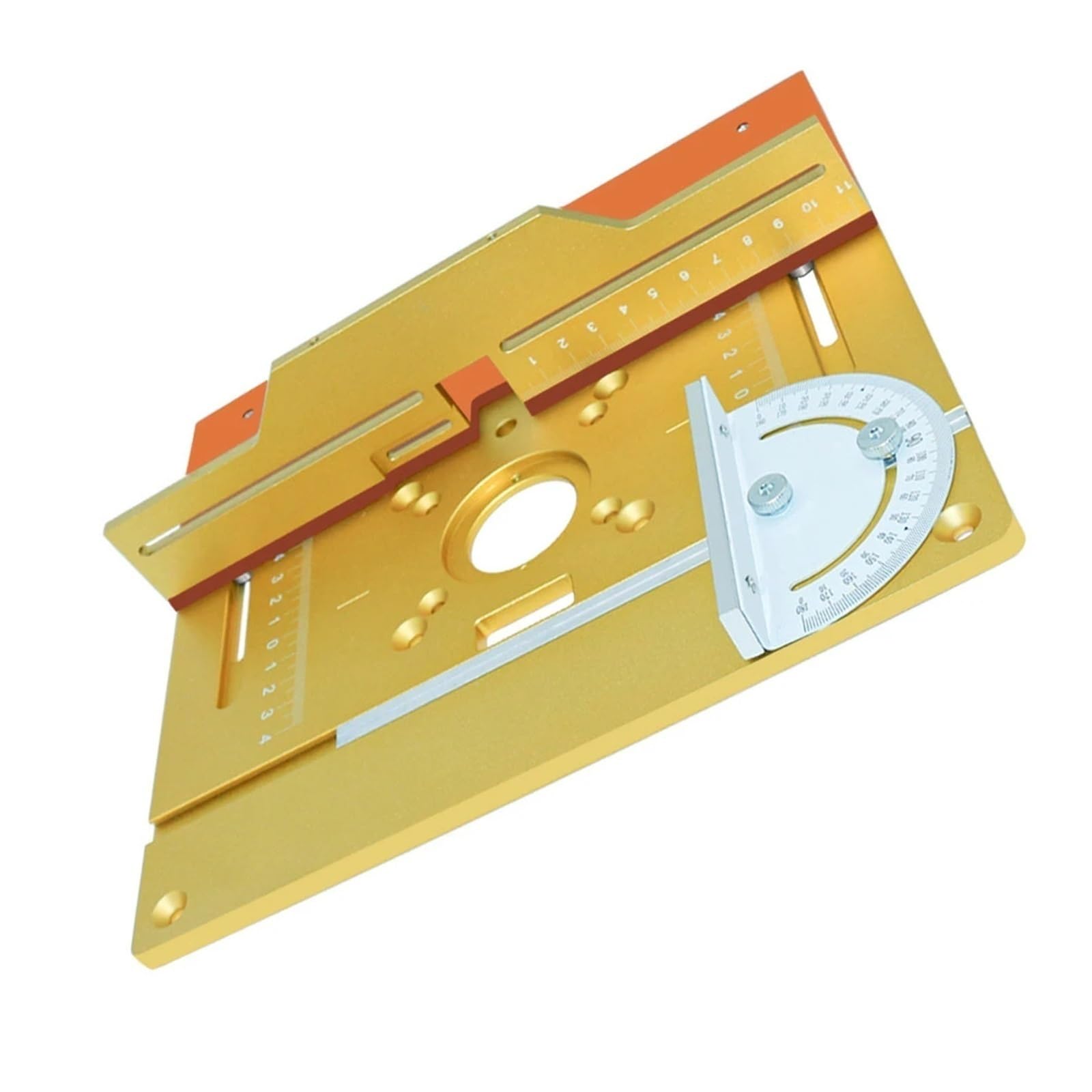 Elevador de enrutador de precisión con placa superior, sistemas de elevación de enrutador de 9,4 x 7,9 pulgadas Herramientas de carpintería de precisión Kit de anillo de inserción para sistemas de e