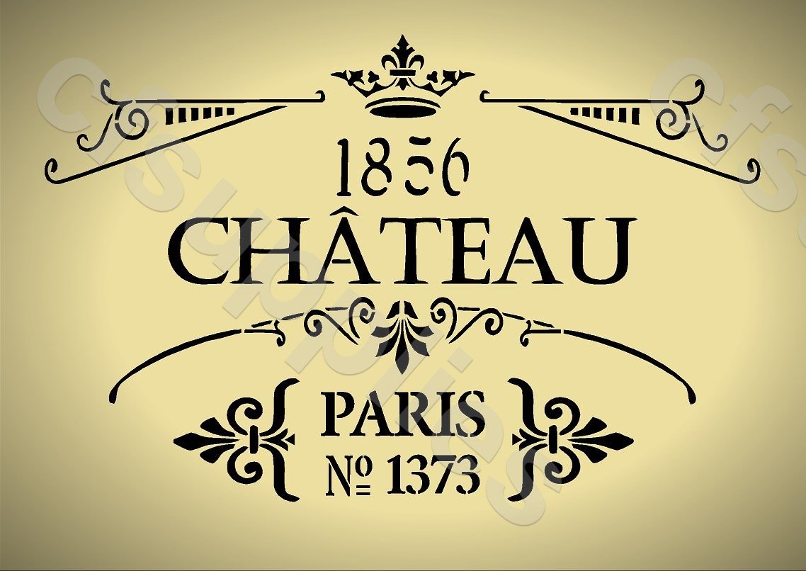 A5 Stencil Shabby Chic, French, Furniture, Fabric, Glass, Reusable Mylar (153)