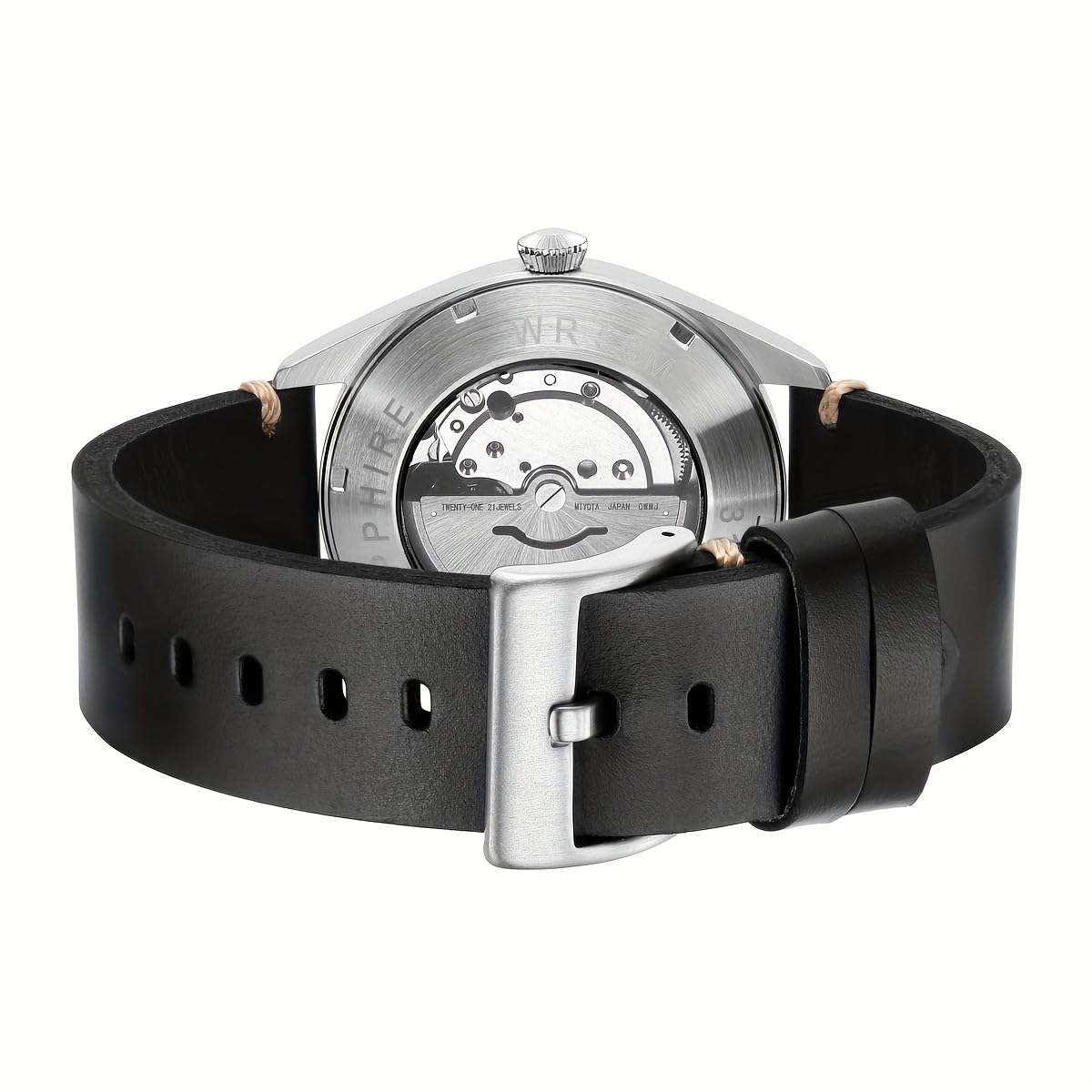 Boyarca Pilot Watch - Orologio da polso da uomo, stile aviatore, movimento automatico, movimento meccanico, cassa in acciaio inox, impermeabile, luminoso