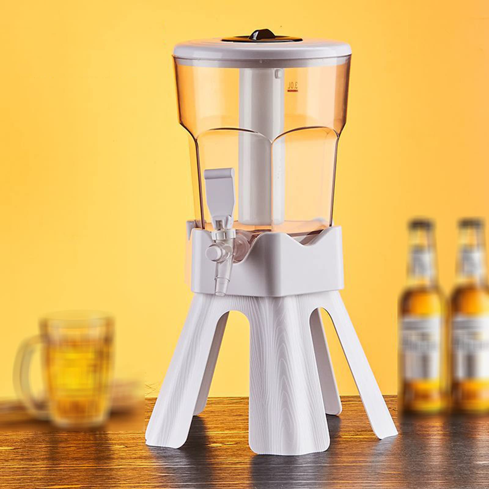 3 litri di birra alla spina barile di birra barile di birra ghiacciolo a emissione di luce indipendente cannone di vino commerciale bar barile di birra alla spina contenitore,A