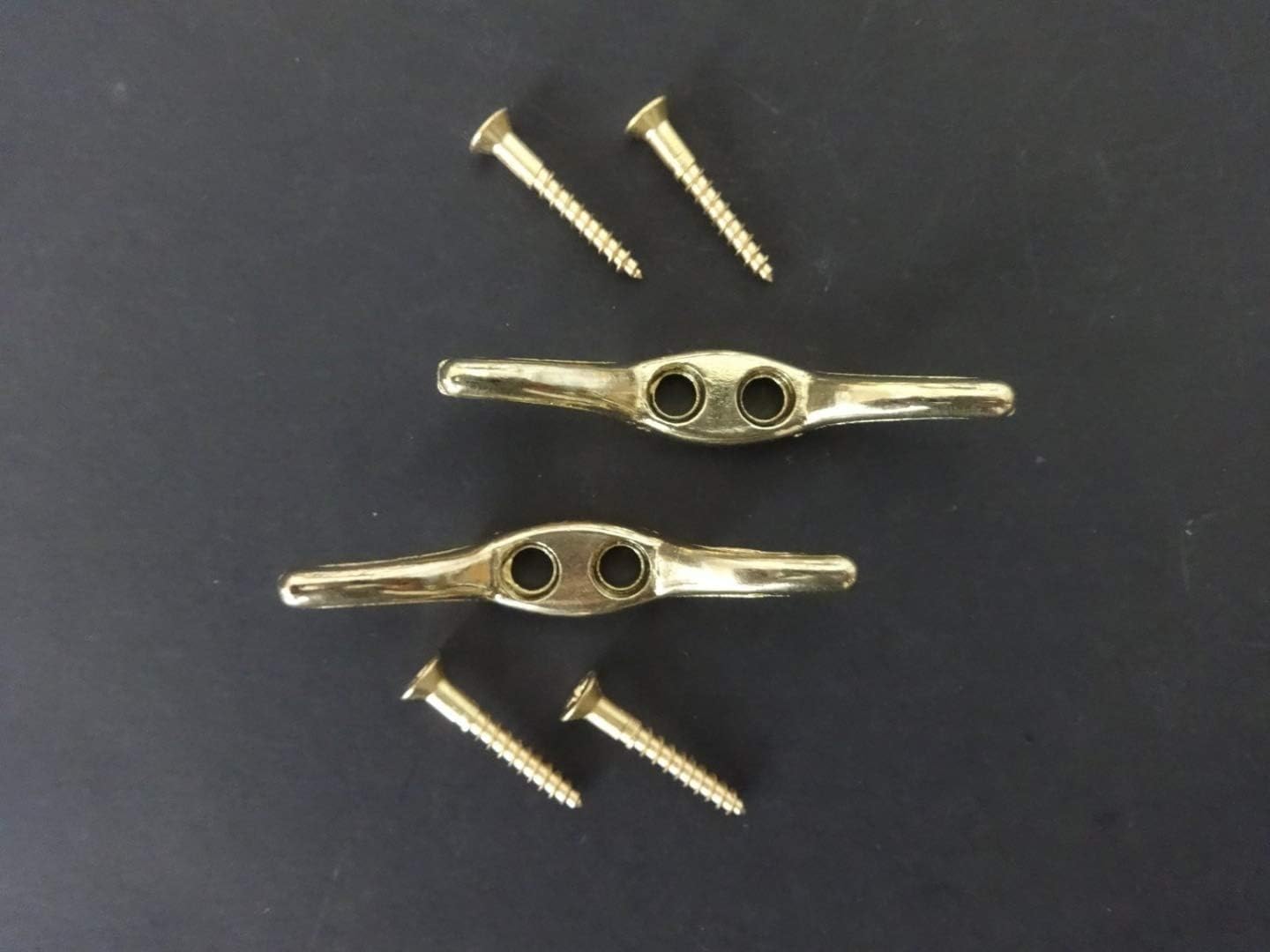 2pc 3-Inch Solid Brass Rope Cleat Hook