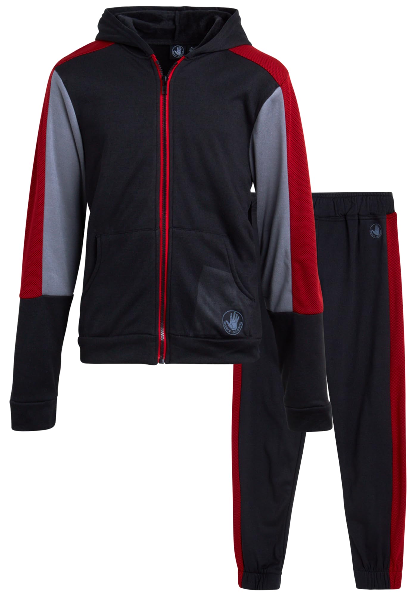 Body GloveBoys' Active Sweatsuit Set - 2 Piece Fleece Zip-Up Hoodie Sweatshirt and Jogger Sweatpants (8-14)