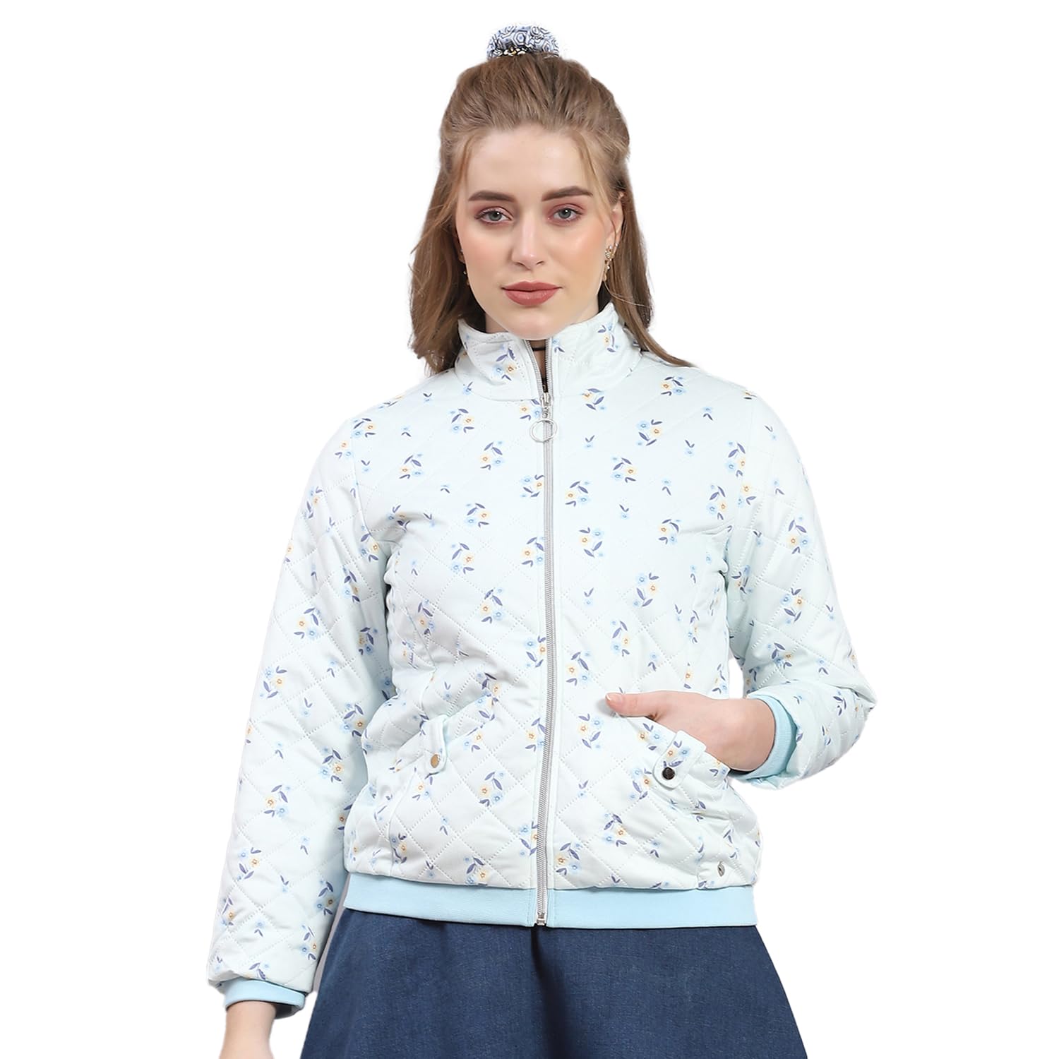monte carlo Womens Printed Full Sleeve Stand Collar Casual Jacket (223062530)-picture-37