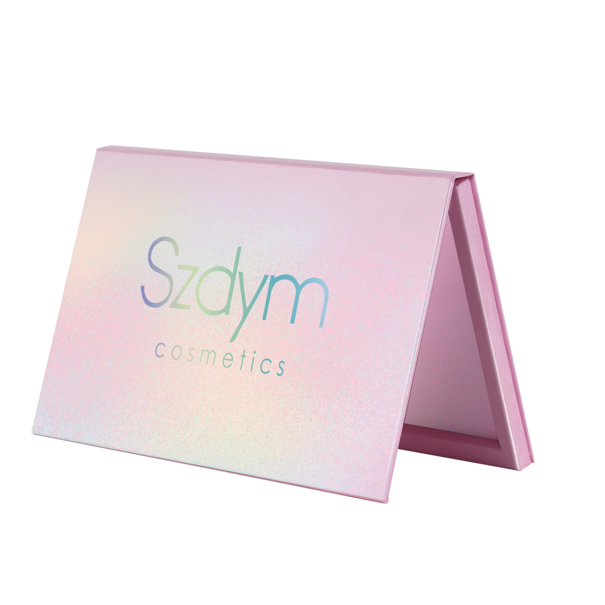 Pink Empty Magnetic Palette With Mirror, Cute Empty Makeup Palette for Highlighters Lipstick Blush Powder Eyeshadows