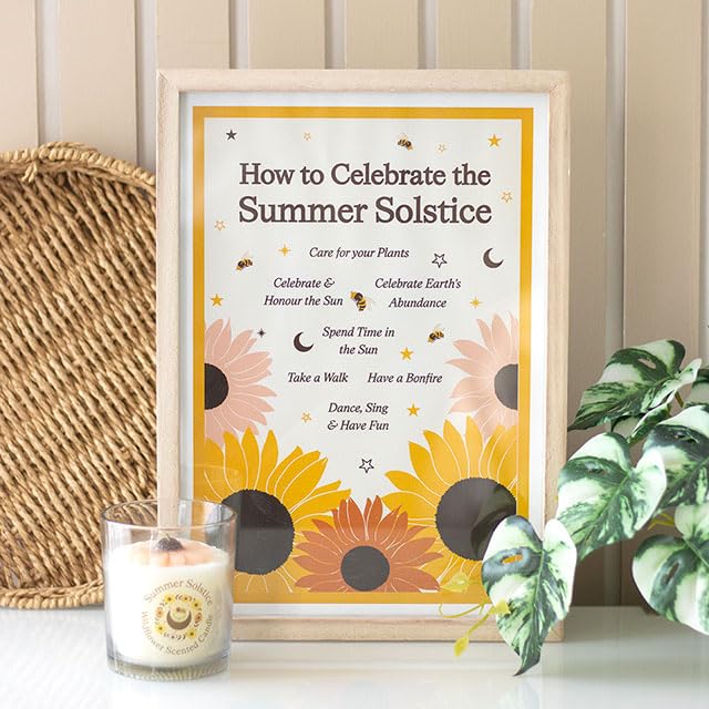 Something Different Wholesale How to Celebrate the Summer Solstice Framed Wall Art Print – Vibrant Design with Seasonal Rituals & Joyful Suggestions