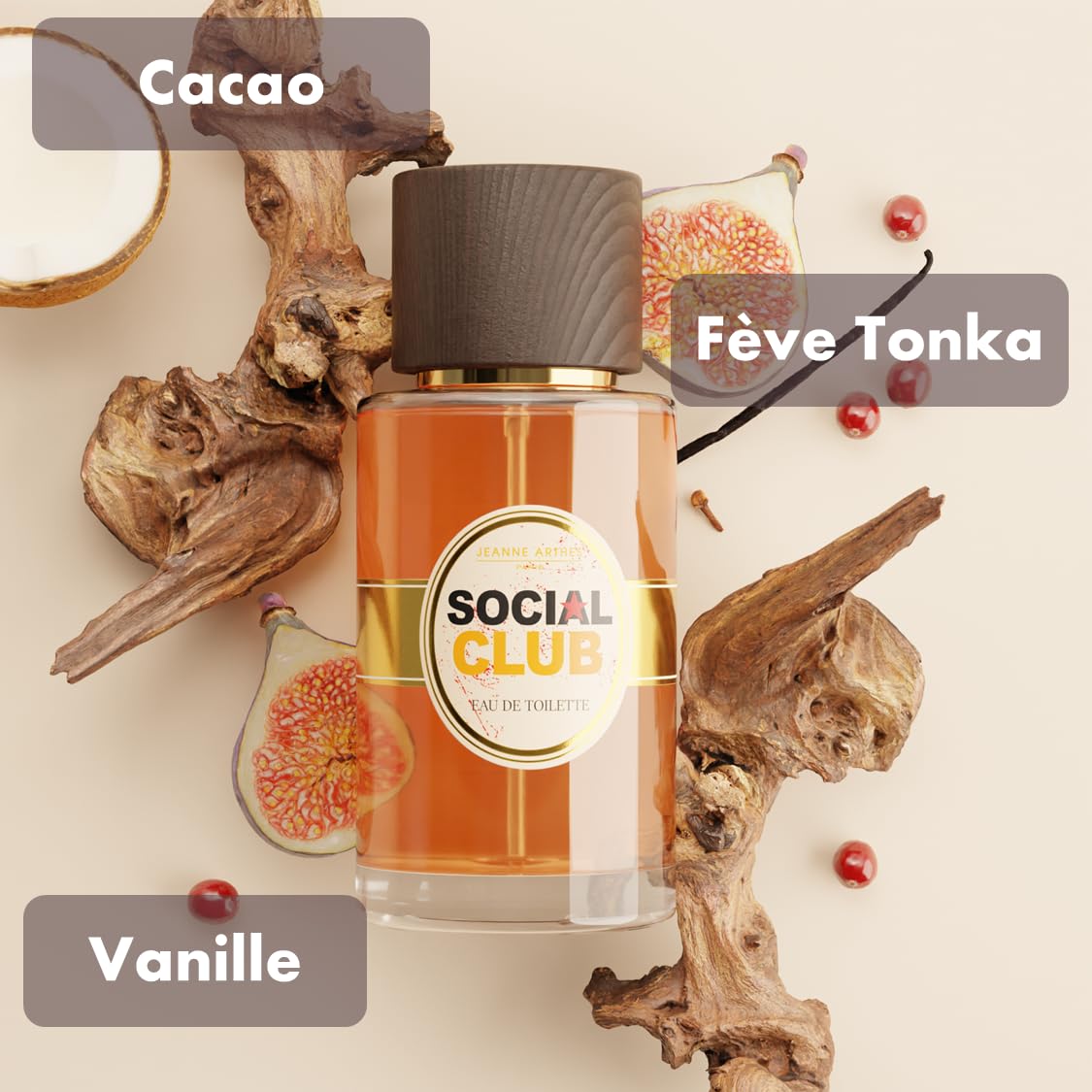 JEANNE ARTHES - Parfum Homme Social Club - Eau de toilette - Flacon Vaporisateur 100 ml - Fabriqué en France à Grasse