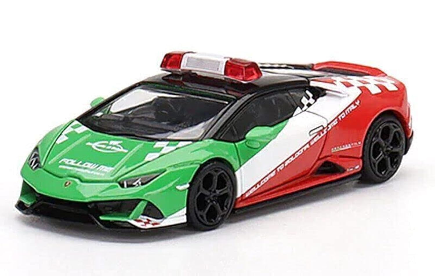 Truescale Miniatures True Scale Model Car Compatible for Lamborghini Huracán EVO Bologna Airport 2020 Follow-Me Car 1/64 Diecast Model Car MGT00193