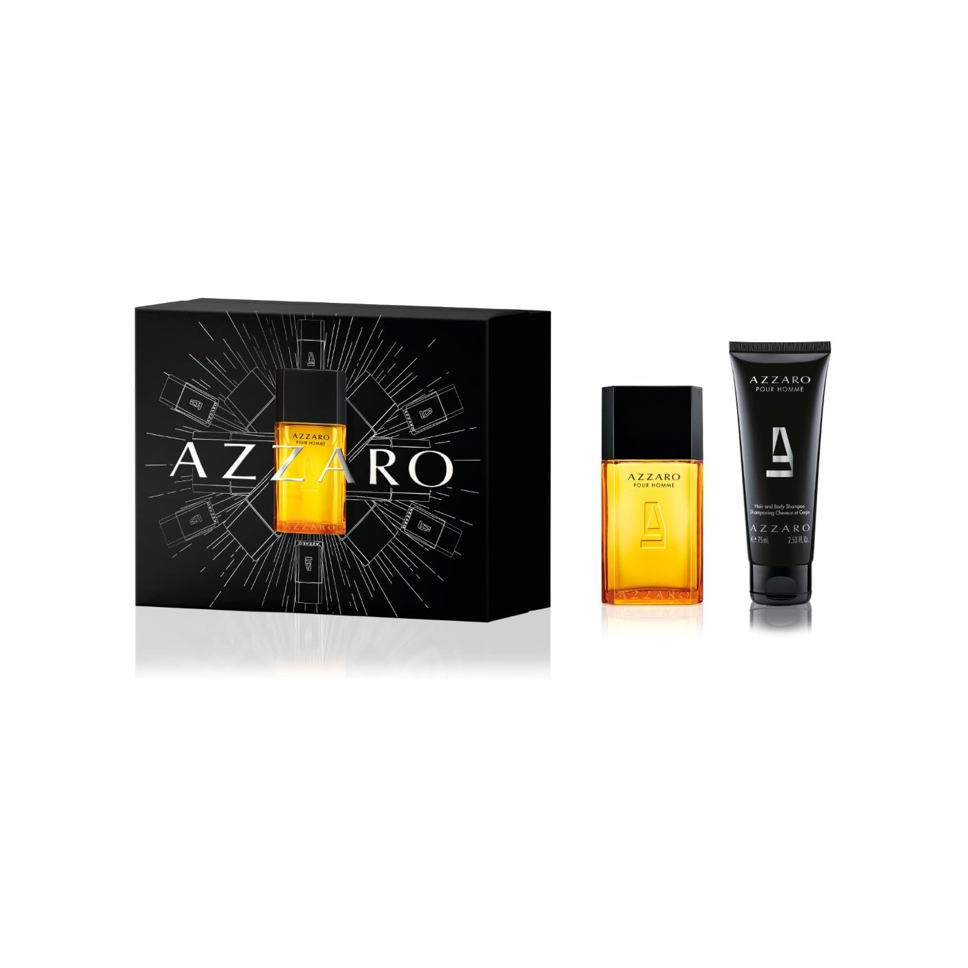 Azzaro - Coffret - Eau de Toilette pour Homme - 50ml & Gel Douche Cheveux et Corps Pour Homme - 75ml - Fragrance aromatique & boisée - Pour un usage quotidien - Parfum de luxe pour homme