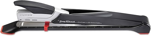 Miniatura 2 de 1610 inREACH - Engrapadora larga de alcance de 12.5 pulgadas, capacidad de 25 hojas, negro/plata