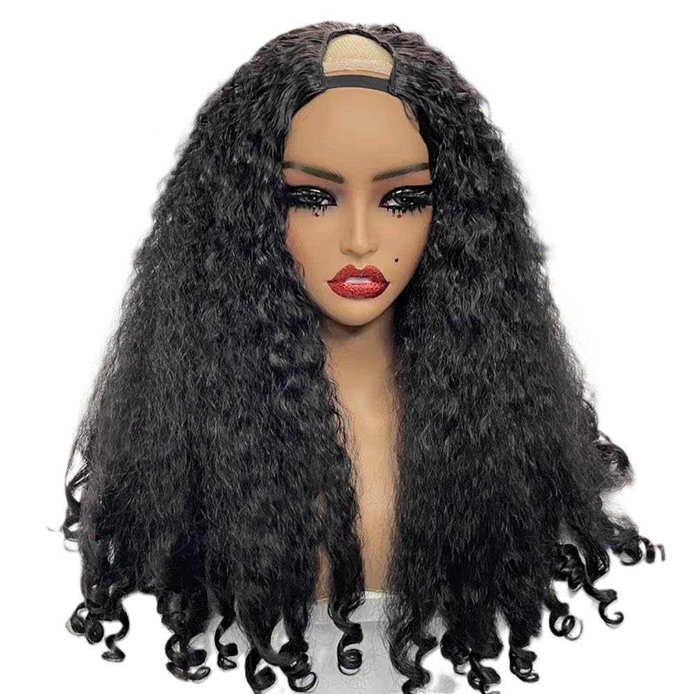 Haarpflege Bouncy Curly Short Stirnband Perücke Für Schwarze Frauen(2,22inches)