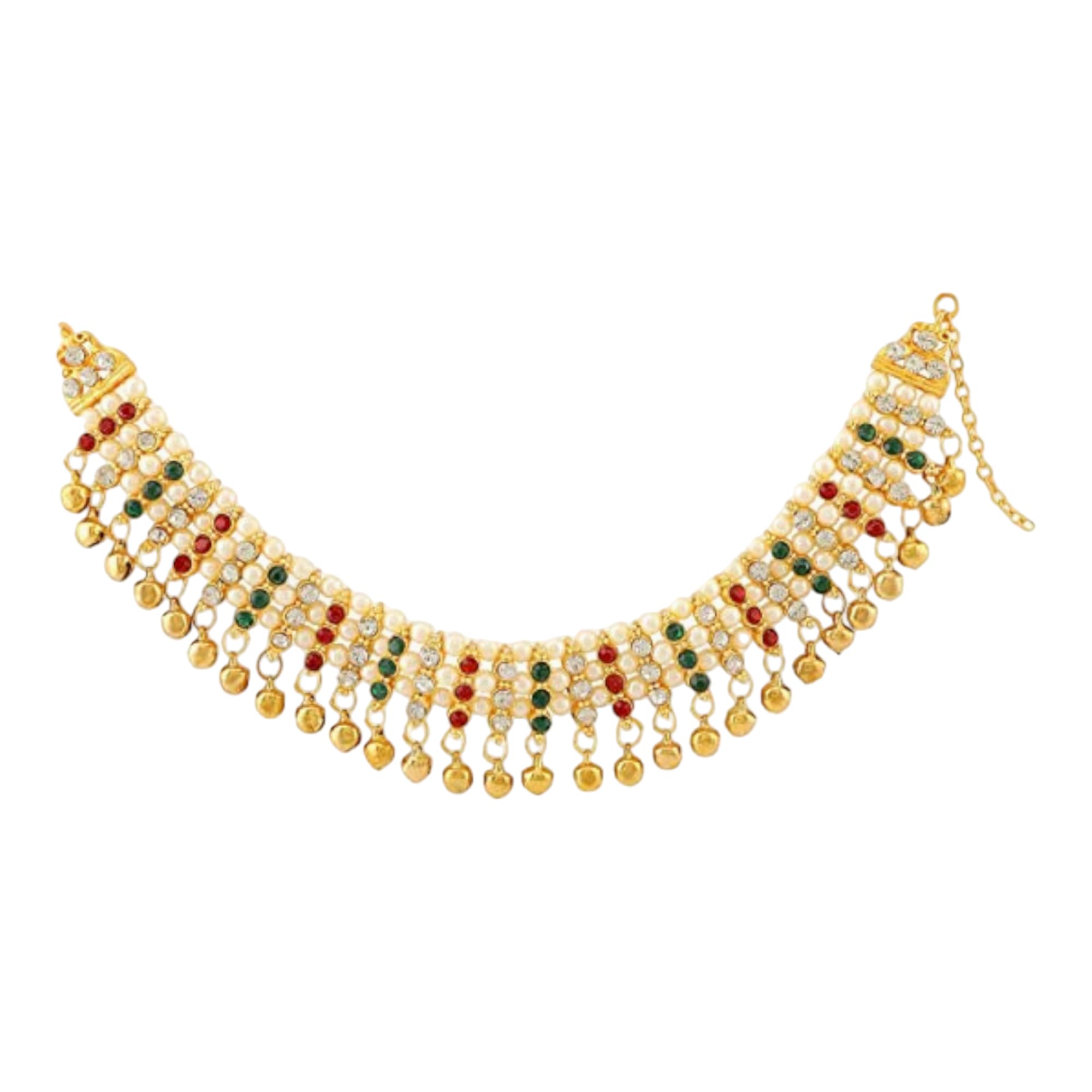 Classy Women Anklets Gold Platted Multi Color For Womens & Girls-image-43