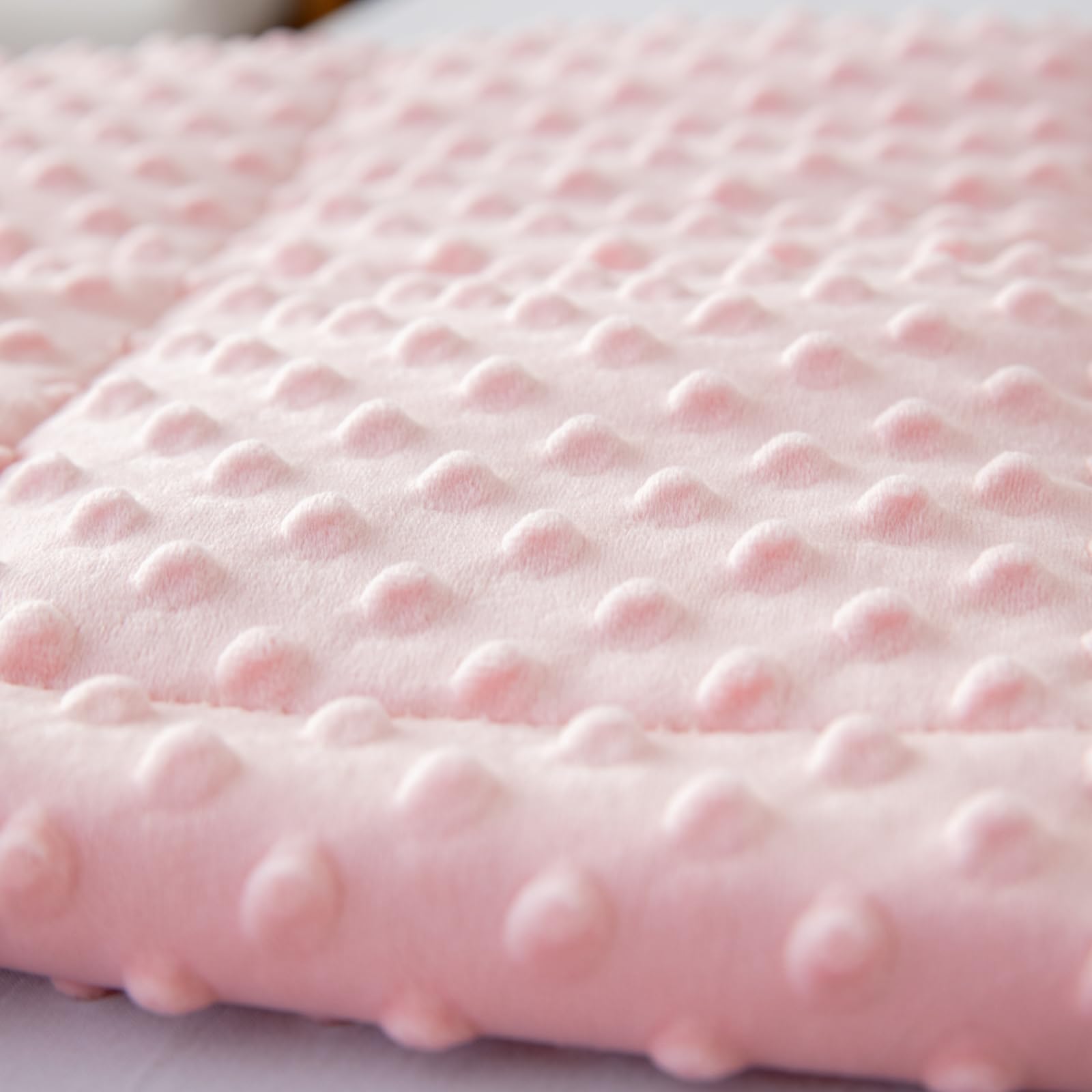 Manta pesada con edredón Minky para todas las estaciones, manta reversible suave y pesada para adultos rosa (5 libras, 36 x 48 pulgadas)