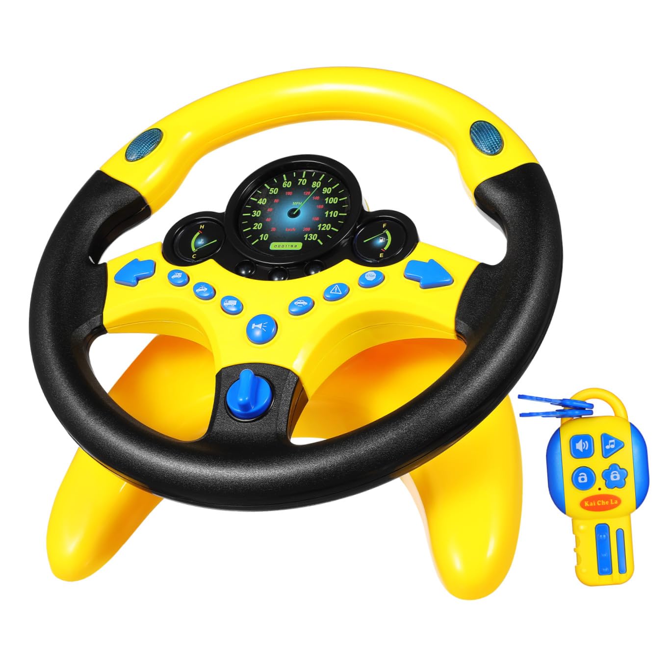 Toddmomy Volante Giocattolo Per Bambini Con Luci e Musica, Mini Volante Di Simulazione Guida Educativa Portatile Per Gioco Di Ruolo e Apprendimento Interattivo Famiglia